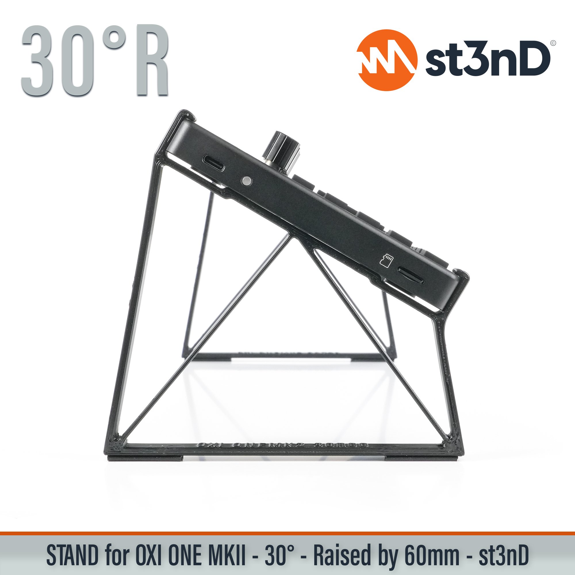 ONE MKII oxi instruments oxi instruments one OXI ONE MKII Performance Step Sequencer portable st3nD stable stand strong sturdy tilted