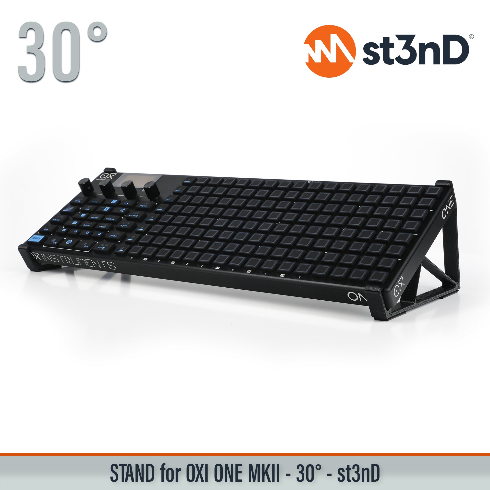 portable, stable, stand, strong, sturdy, tilted, OXI INSTRUMENTS ONE, OXI INSTRUMENTS, ONE MKII, OXI ONE MKII