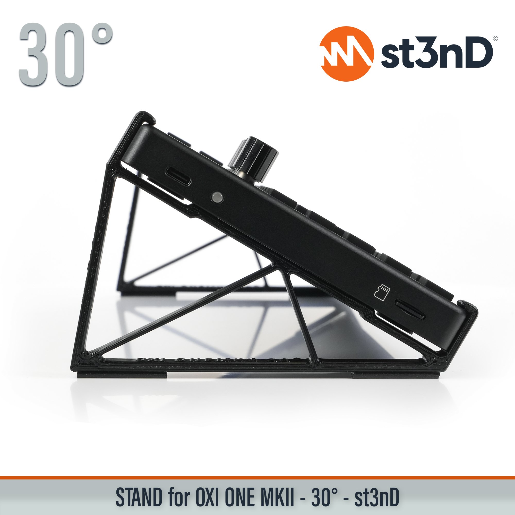portable, stable, stand, strong, sturdy, tilted, OXI INSTRUMENTS ONE, OXI INSTRUMENTS, ONE MKII, OXI ONE MKII