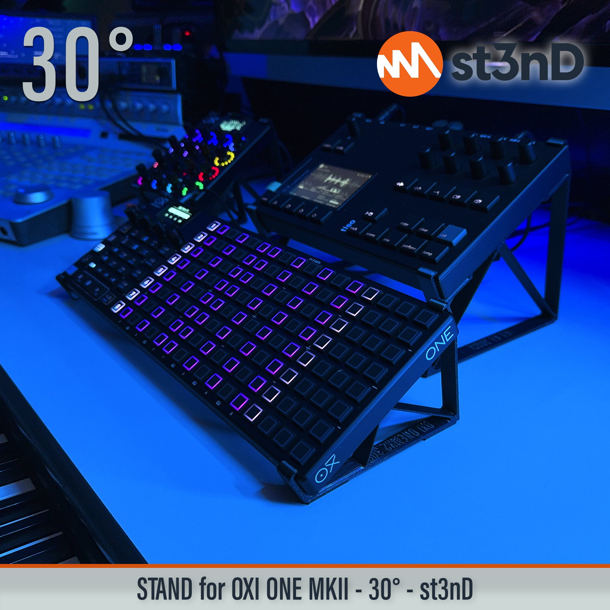 portable, stable, stand, strong, sturdy, tilted, OXI INSTRUMENTS ONE, OXI INSTRUMENTS, ONE MKII, OXI ONE MKII