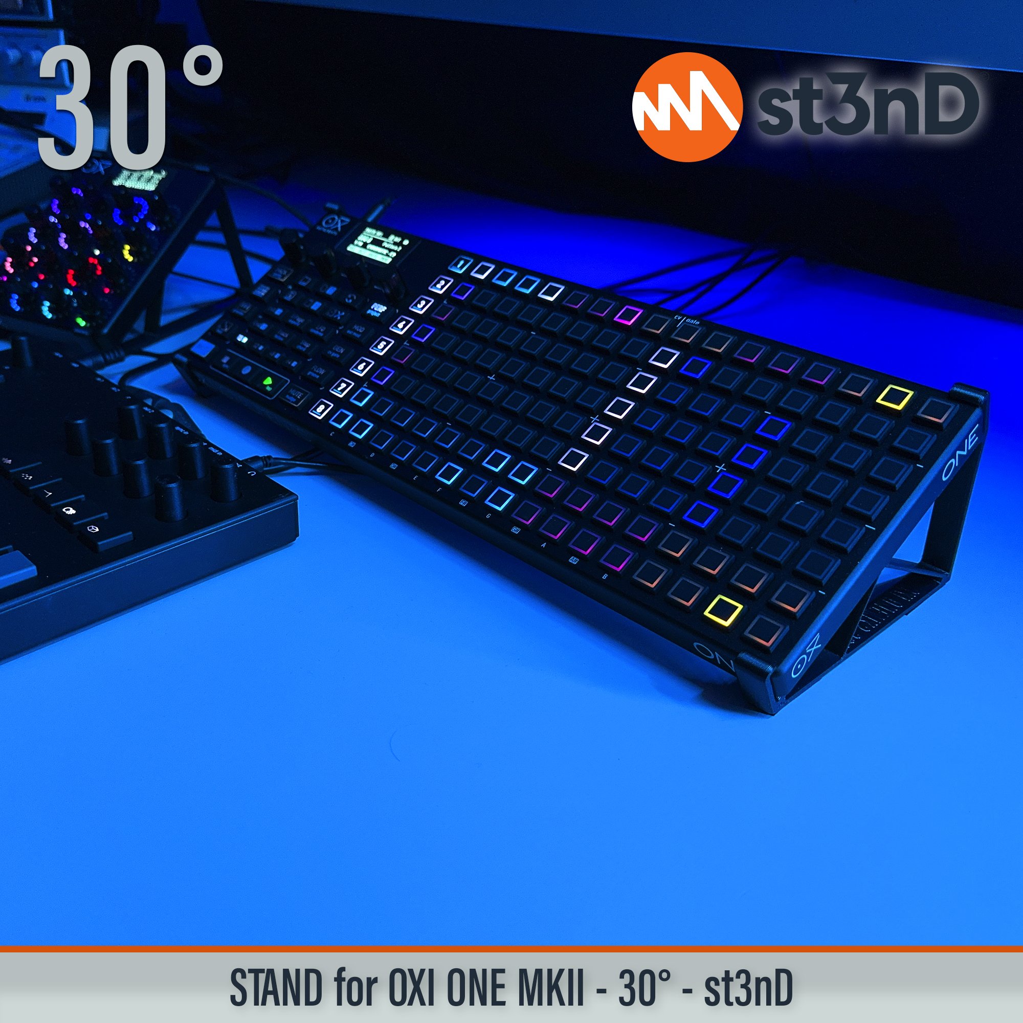 portable, stable, stand, strong, sturdy, tilted, OXI INSTRUMENTS ONE, OXI INSTRUMENTS, ONE MKII, OXI ONE MKII
