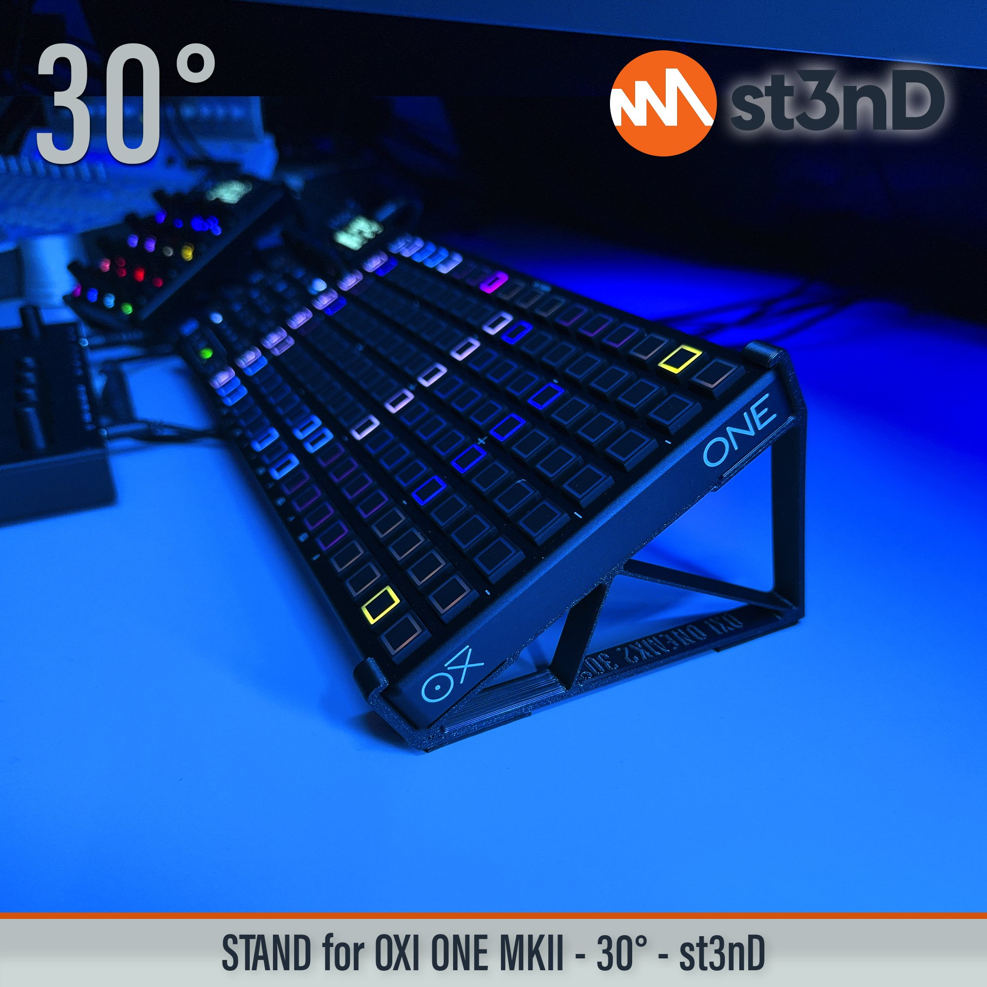 portable, stable, stand, strong, sturdy, tilted, OXI INSTRUMENTS ONE, OXI INSTRUMENTS, ONE MKII, OXI ONE MKII