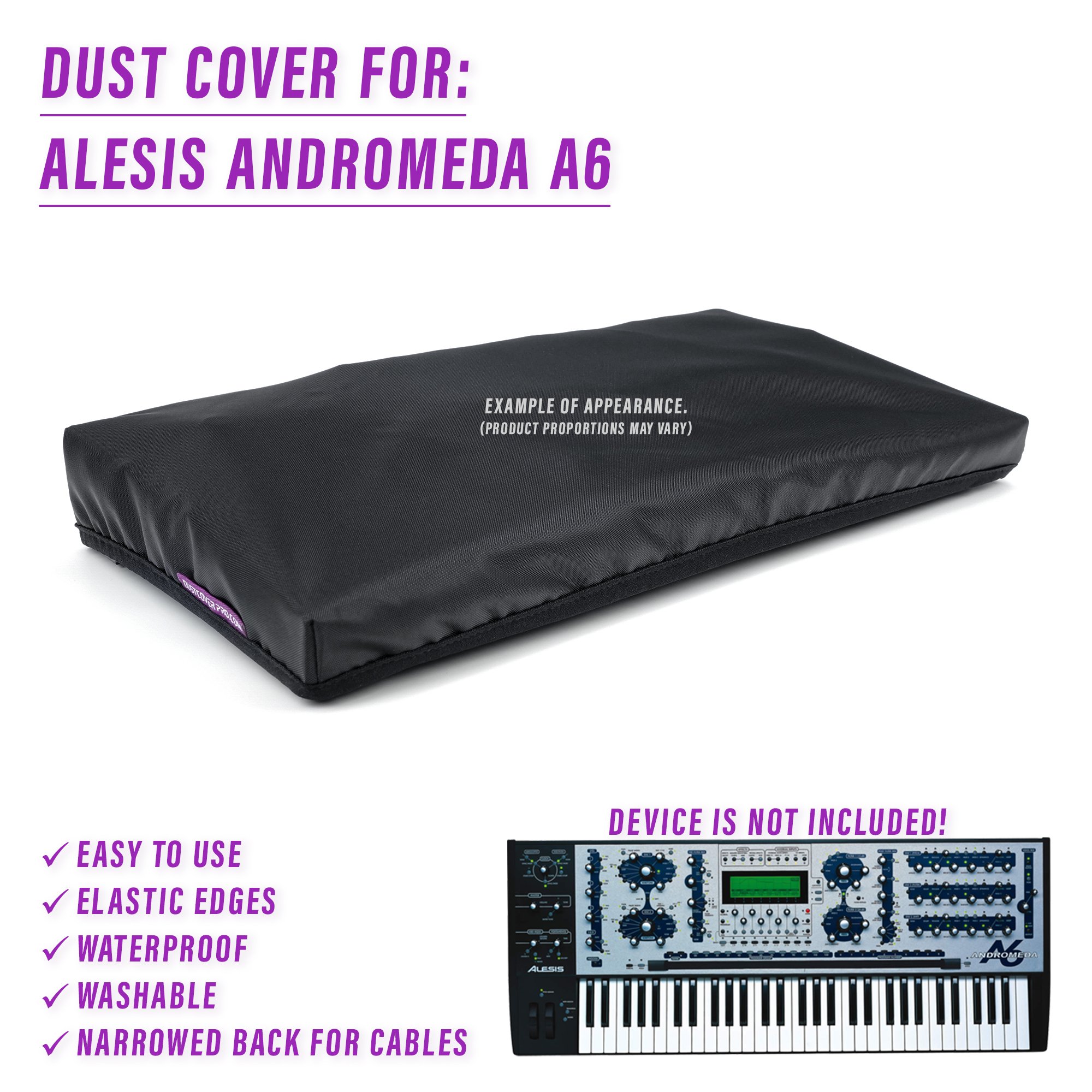 ALESIS dust cover dustcover dustcoverpro elastic good quality synth synth protection water resistant waterproof andromeda alesis andromeda andromeda a6 a6