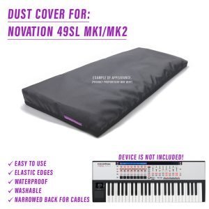 dust cover dustcover dustcoverpro elastic keyboard cover novation synth synth protection water resistant waterproof 49sl mk1 49sl mk2 49sl mkI 49sl mkII 49sl