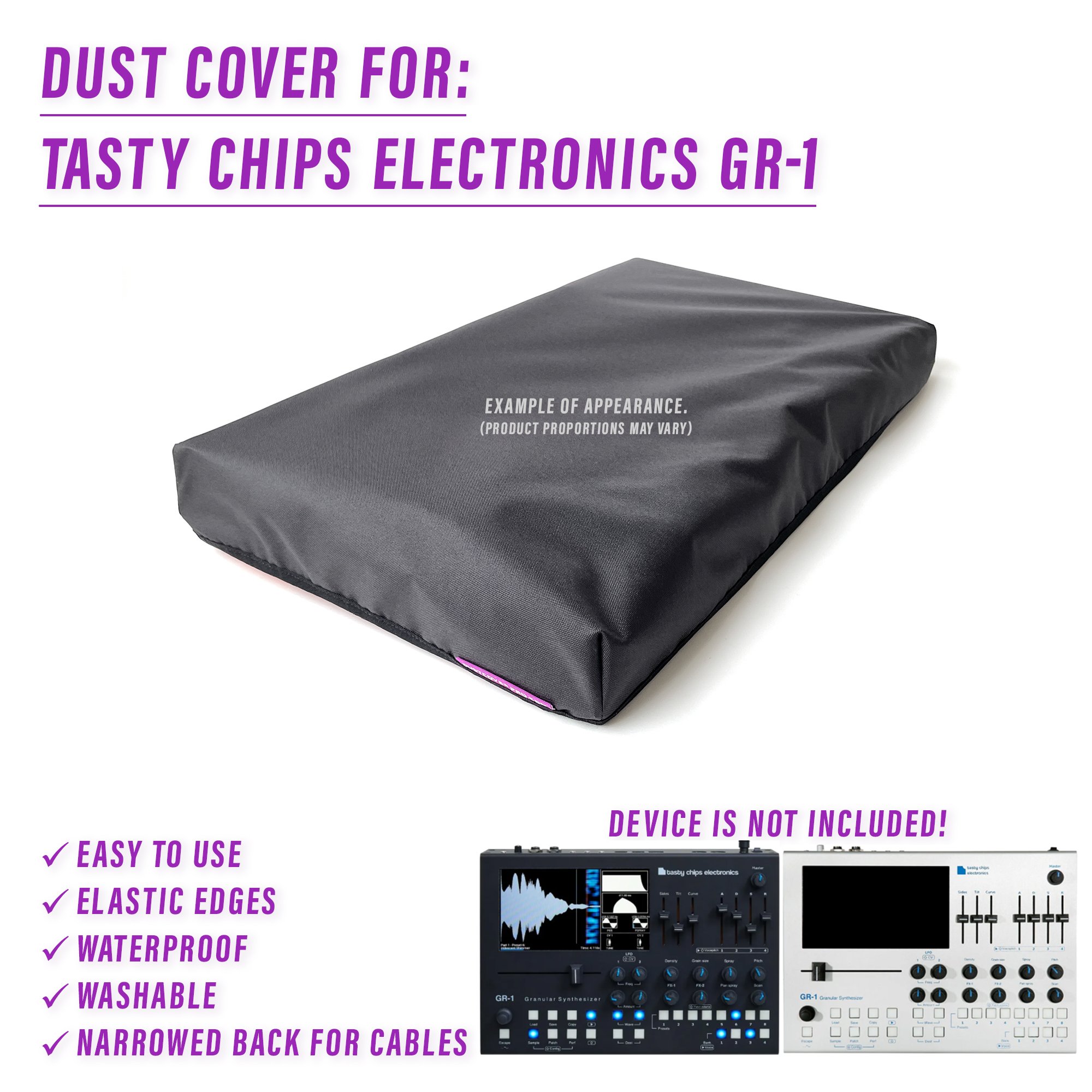 dust cover dustcover dustcoverpro elastic granular synth synth synth protection Tasty Chips Electronics water resistant waterproof GR-1 Tasty GR1 GR1