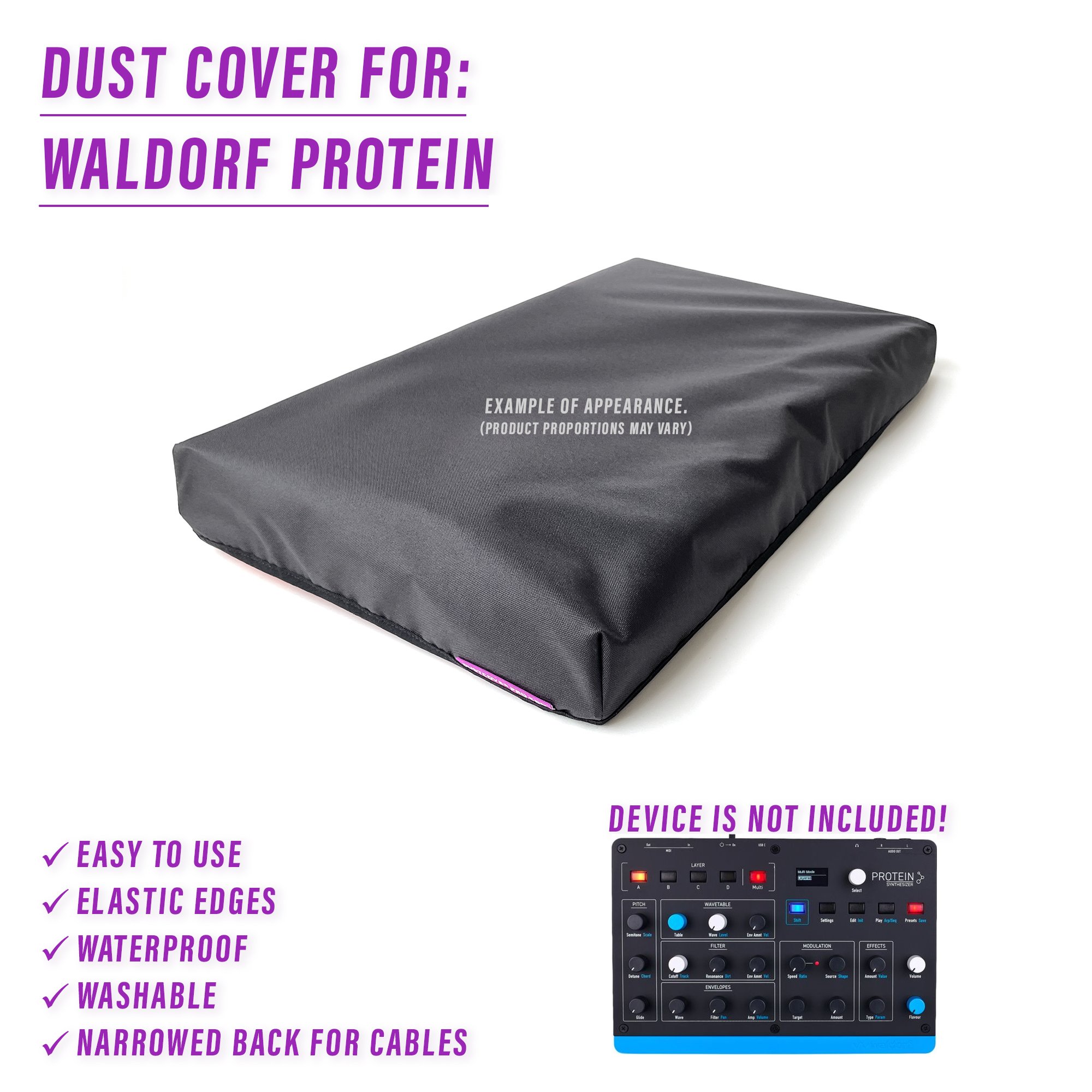 core dust cover dustcover dustcoverpro elastic iridium core synth synth protection waldorf water resistant waterproof waldorf protein protein