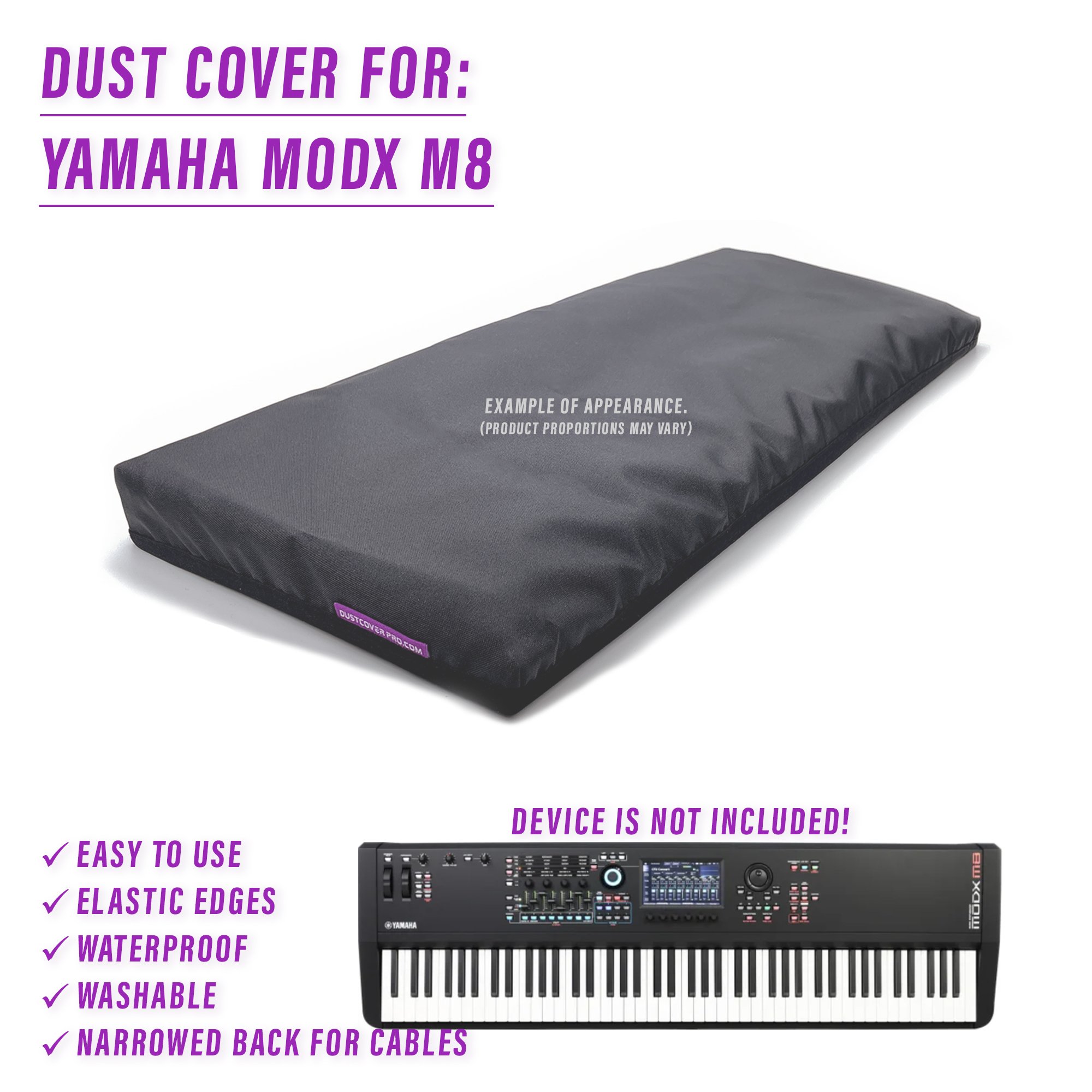 dust cover dustcover dustcoverpro elastic synth synth protection water resistant waterproof yamaha MODX M8