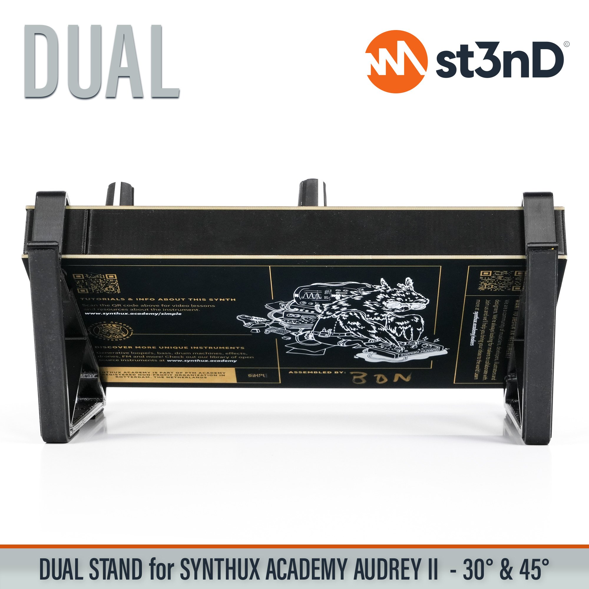 desktop stand music production st3nD stand strong studio gear sturdy synth synthesizer stand synthux academy audrey audrey II audrey 2 stand synthux academy dual stand