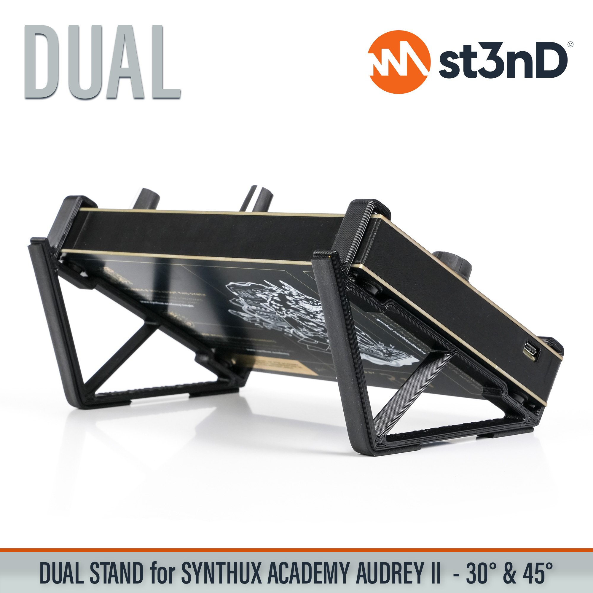desktop stand music production st3nD stand strong studio gear sturdy synth synthesizer stand synthux academy audrey audrey II audrey 2 stand synthux academy dual stand