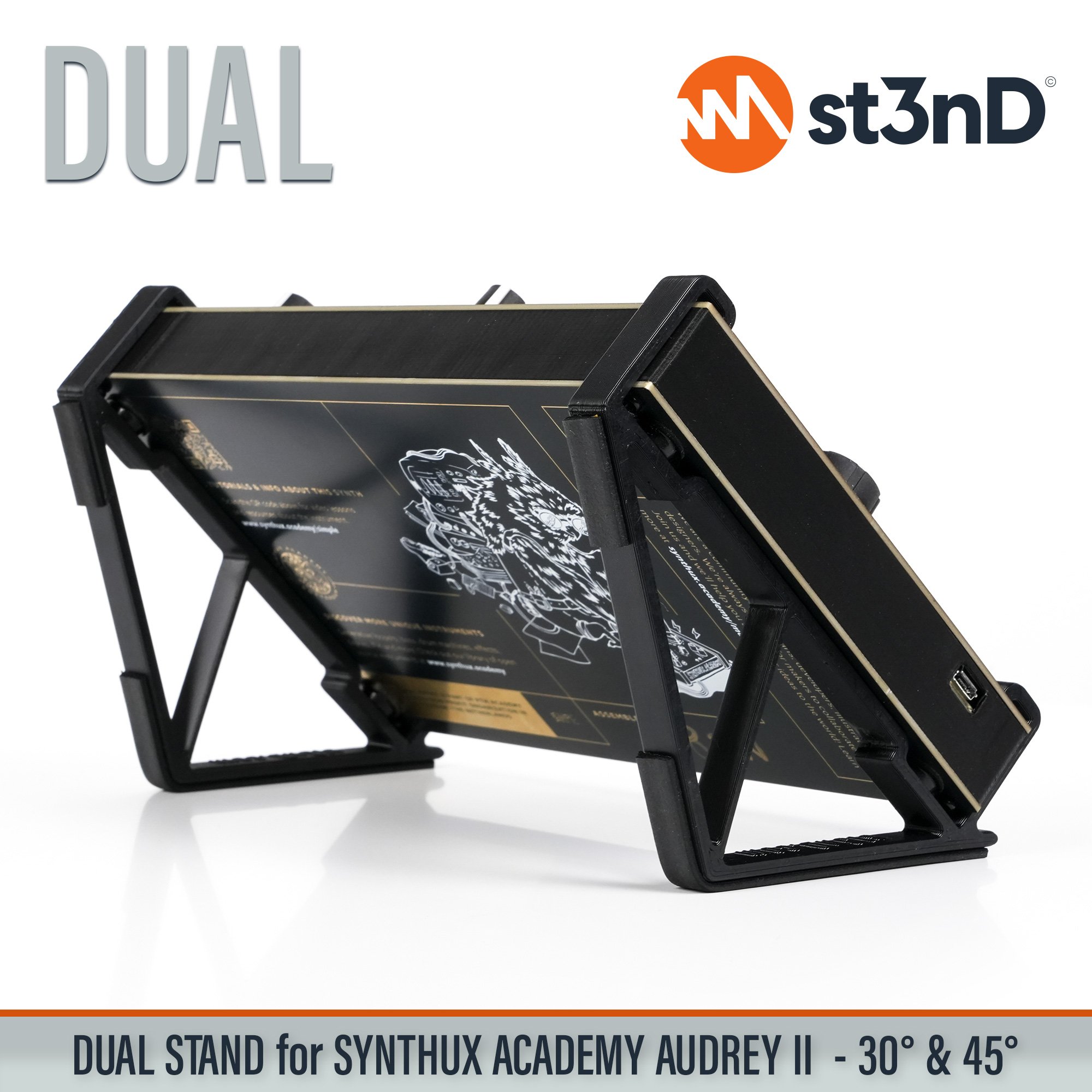 desktop stand music production st3nD stand strong studio gear sturdy synth synthesizer stand synthux academy audrey audrey II audrey 2 stand synthux academy dual stand
