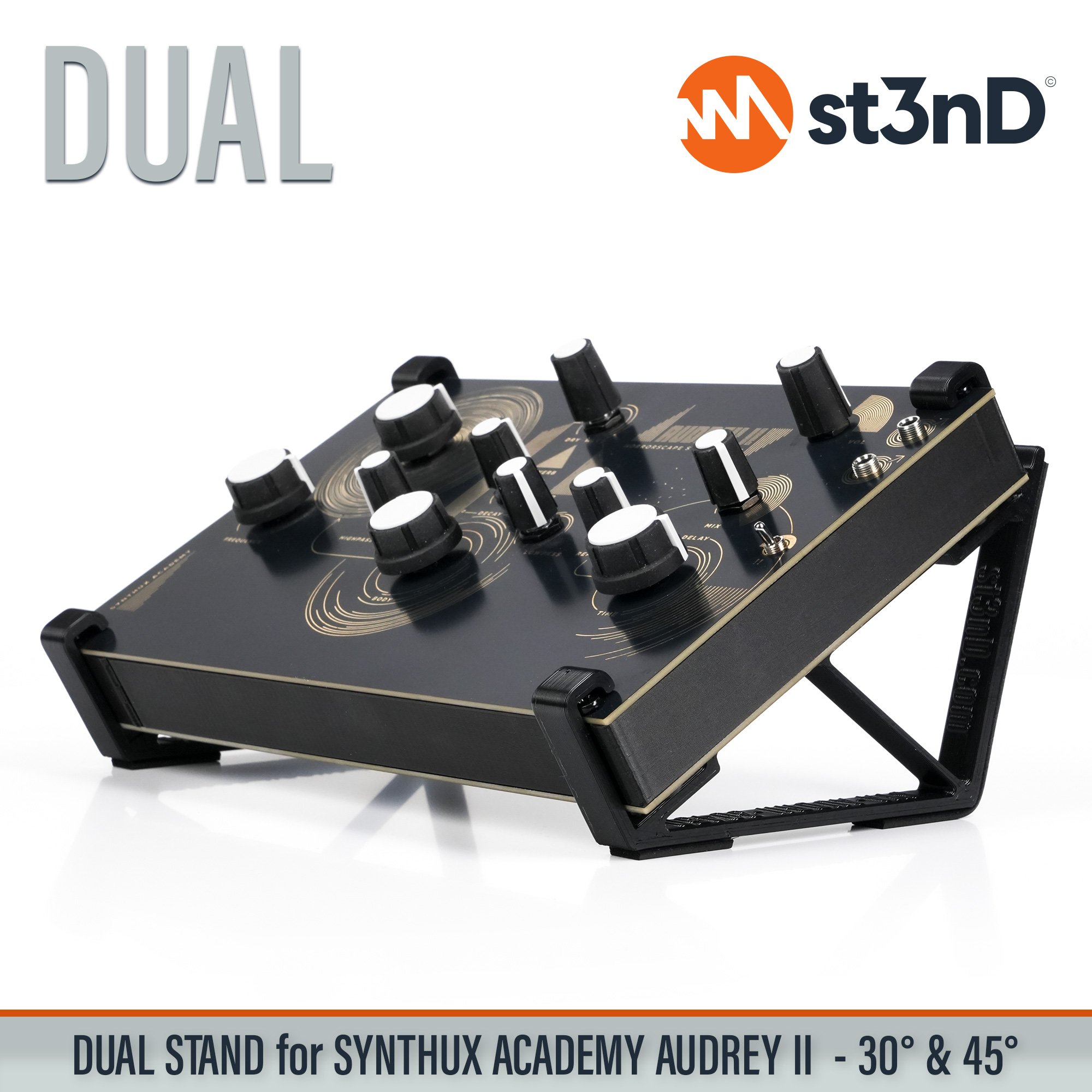 desktop stand music production st3nD stand strong studio gear sturdy synth synthesizer stand synthux academy audrey audrey II audrey 2 stand synthux academy dual stand