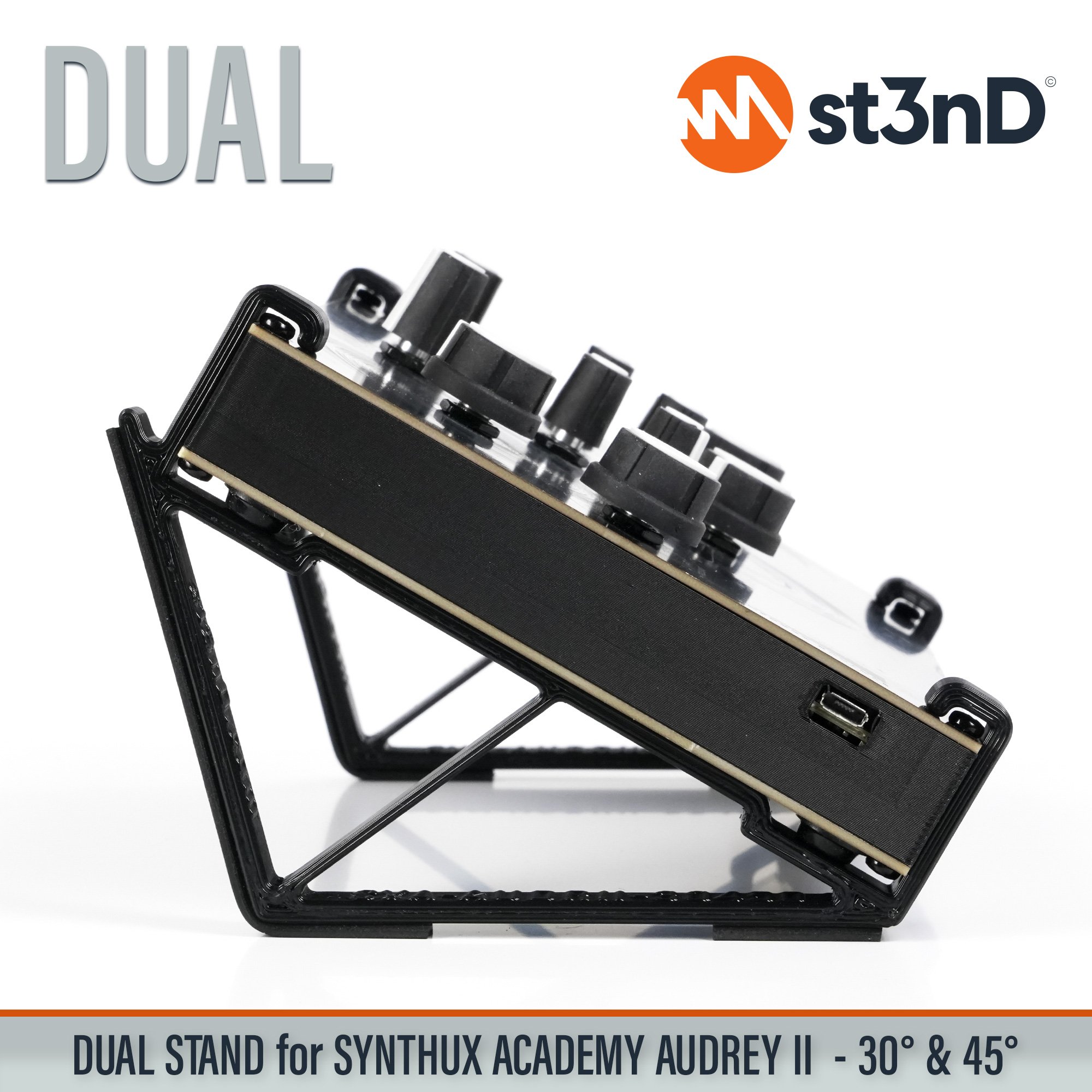 desktop stand music production st3nD stand strong studio gear sturdy synth synthesizer stand synthux academy audrey audrey II audrey 2 stand synthux academy dual stand