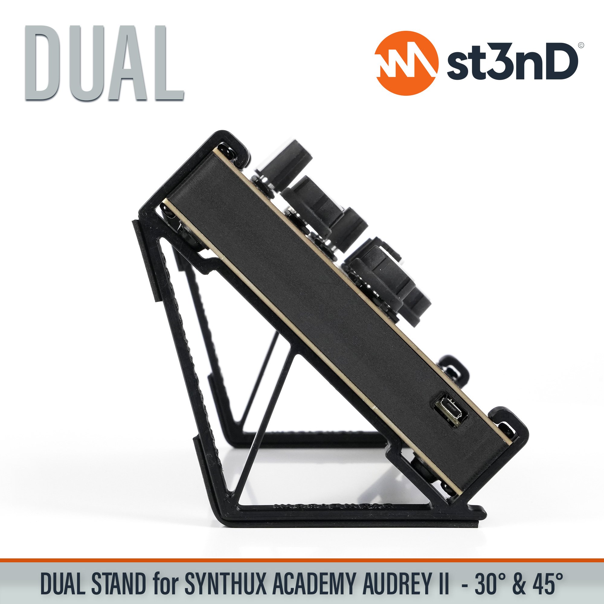 desktop stand music production st3nD stand strong studio gear sturdy synth synthesizer stand synthux academy audrey audrey II audrey 2 stand synthux academy dual stand