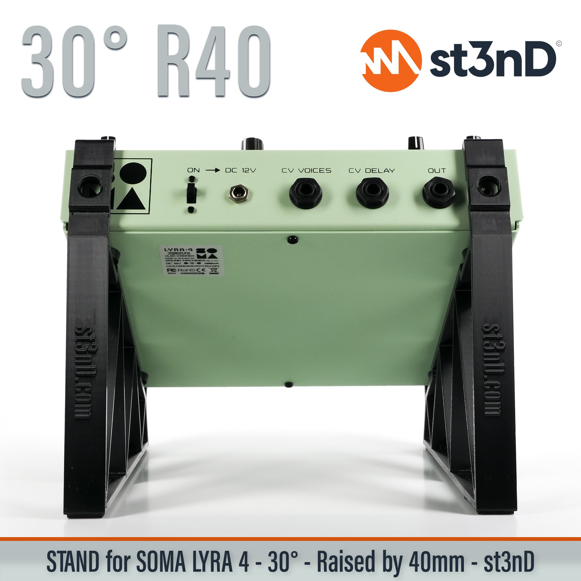 drone synth experimantal music lyra-4 portable soma SOMA Laboratory soma lyra soma lyra 4 SOMA Synths st3nD stable stand strong sturdy raised raised stand elevated