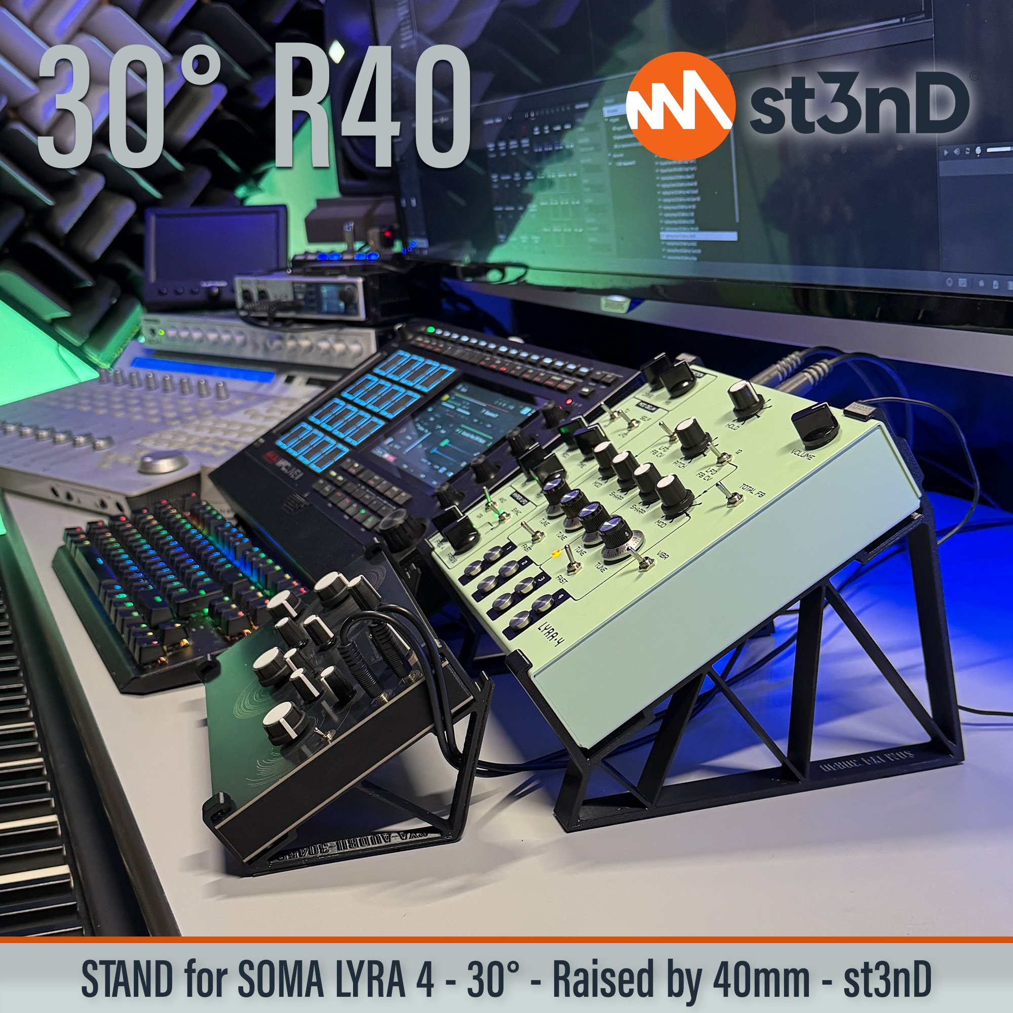 drone synth experimantal music lyra-4 portable soma SOMA Laboratory soma lyra soma lyra 4 SOMA Synths st3nD stable stand strong sturdy raised raised stand elevated