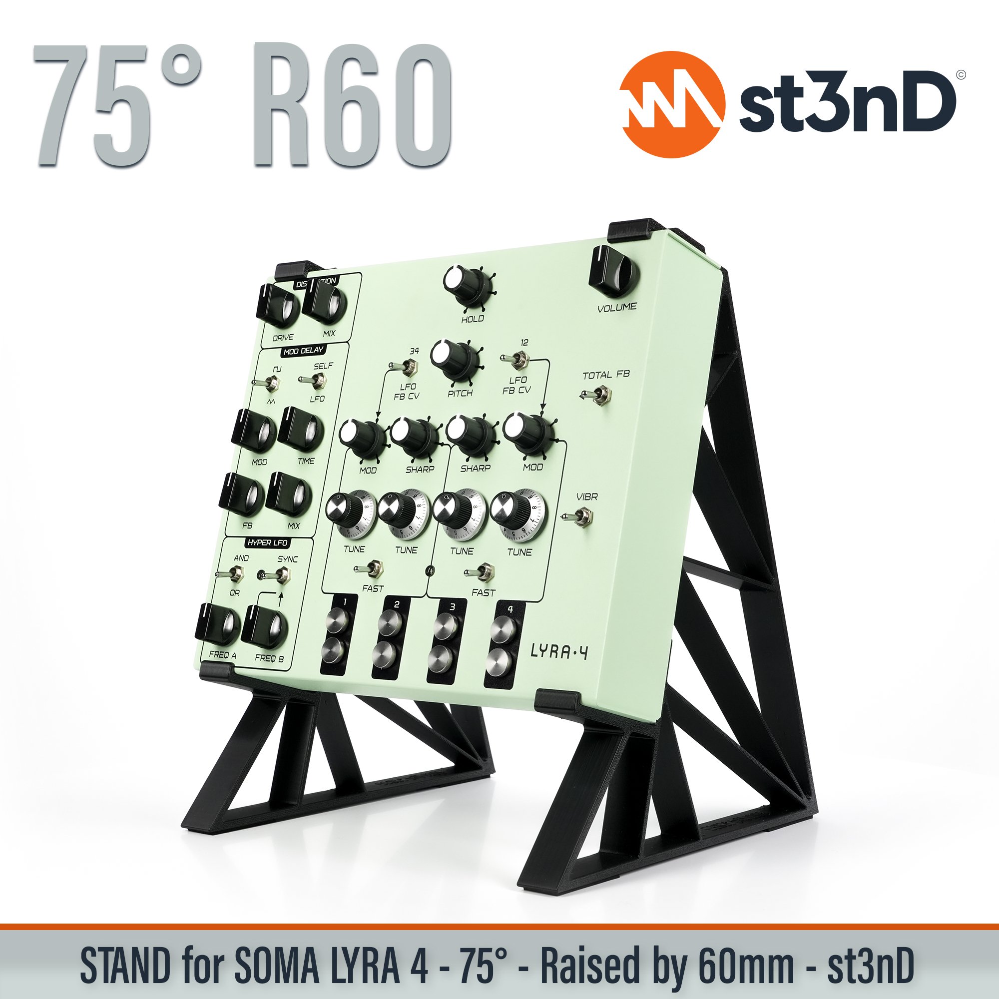 drone synth elevated experimantal music lyra-4 portable raised raised stand soma SOMA Laboratory soma lyra soma lyra 4 SOMA Synths st3nD stable stand strong sturdy