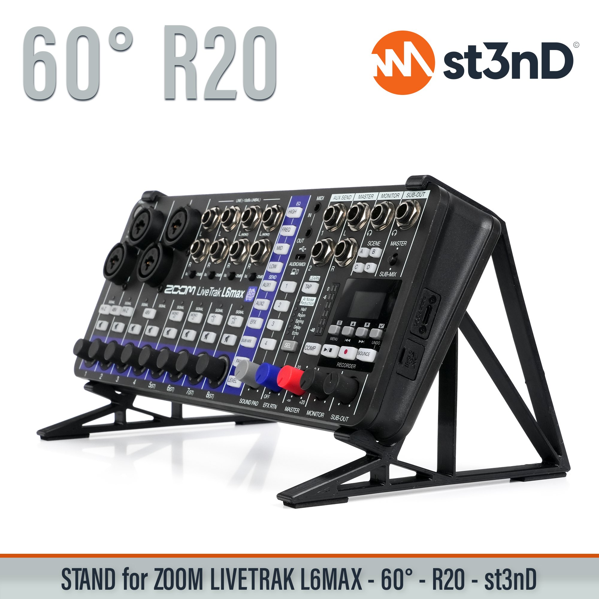 l6max l6max stand livetrak livetrak stand mixer portable st3nD stable stand strong sturdy zoom zoom stand raised