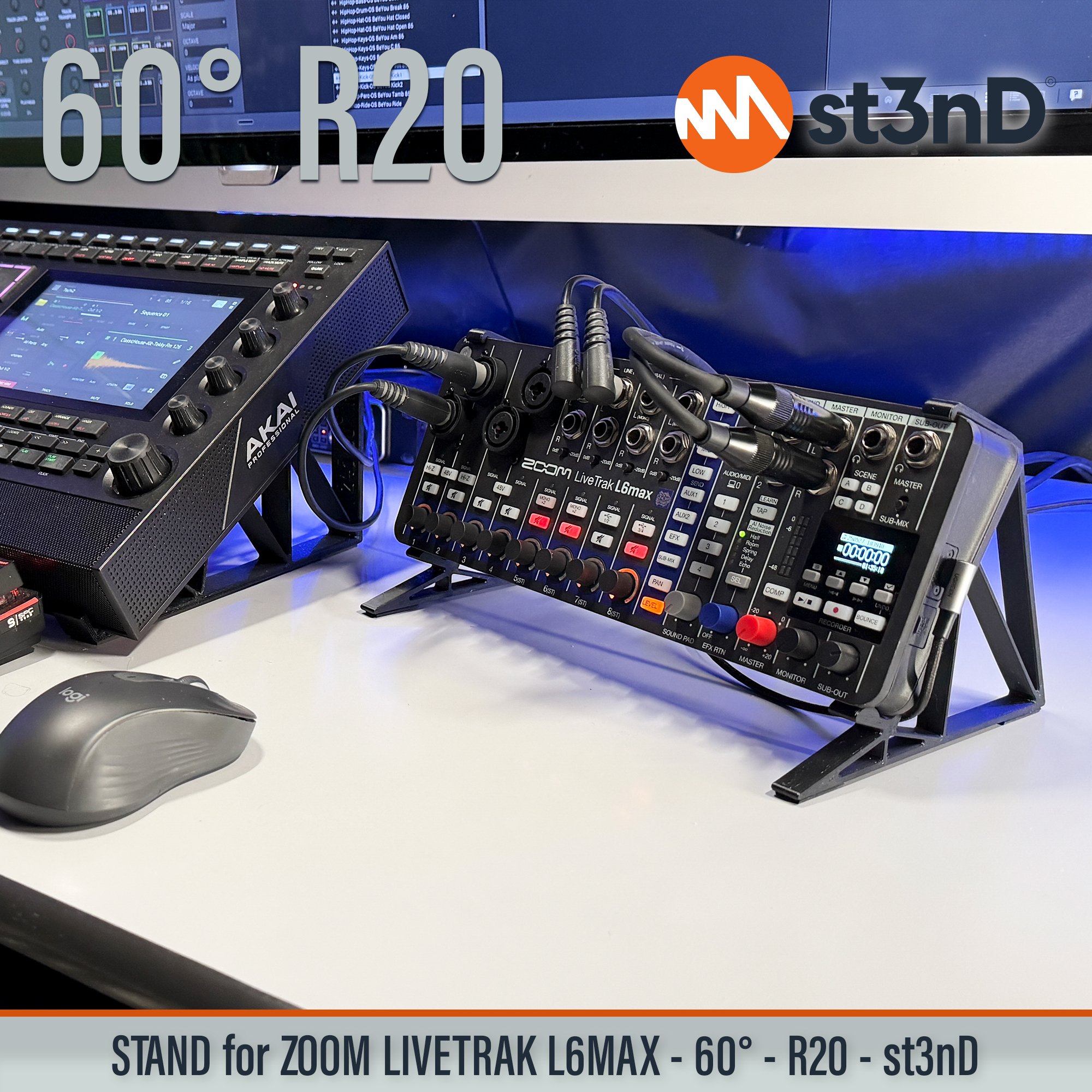 l6max l6max stand livetrak livetrak stand mixer portable st3nD stable stand strong sturdy zoom zoom stand raised