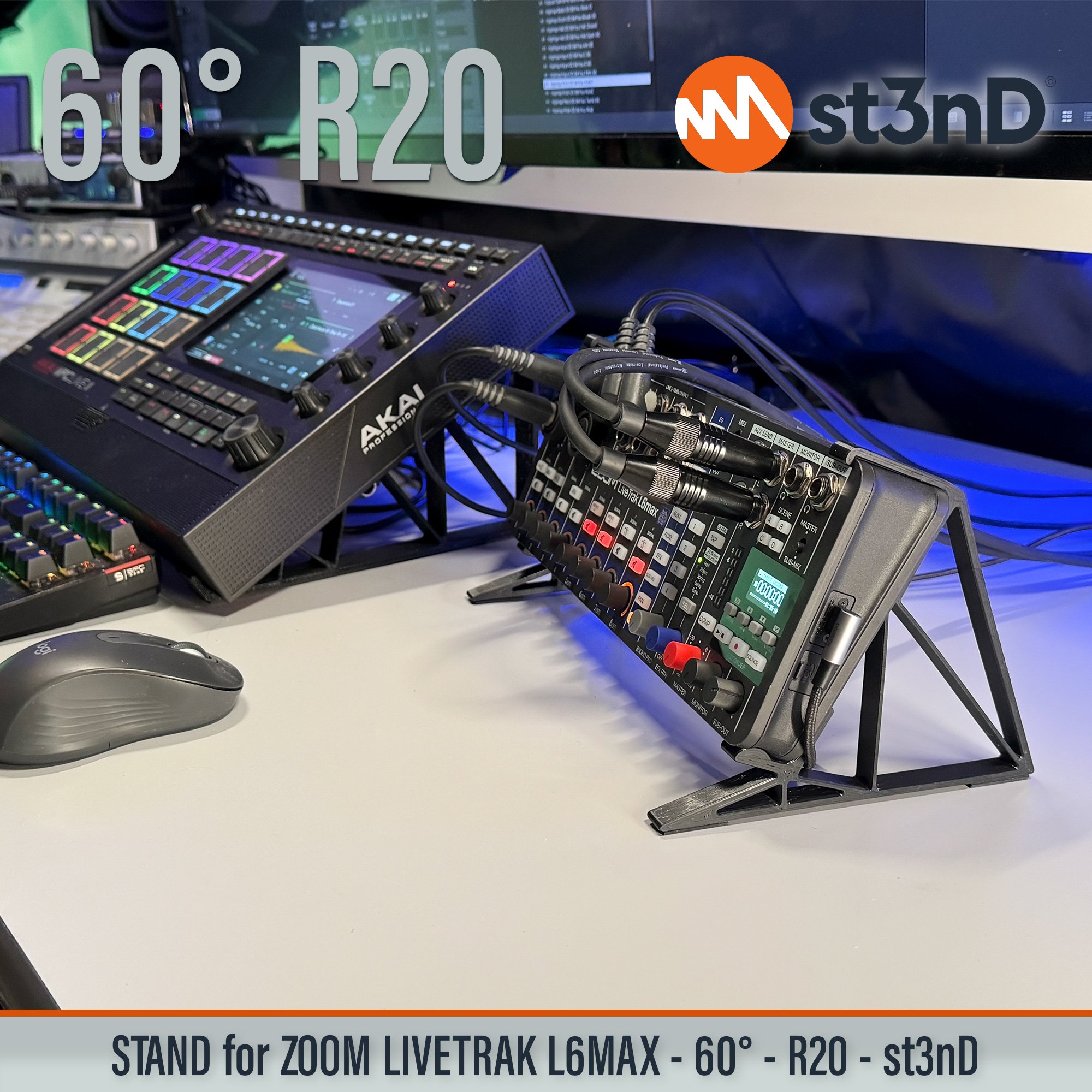 l6max l6max stand livetrak livetrak stand mixer portable st3nD stable stand strong sturdy zoom zoom stand raised