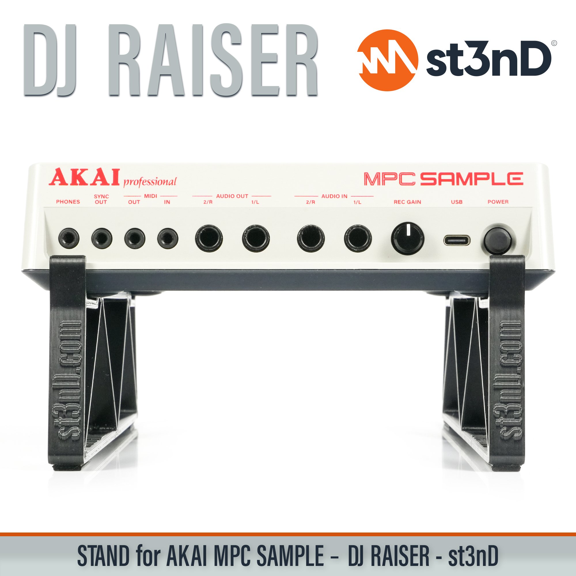 akai akai mpc akai mpc sample desktop portable raised sample st3nD stable stand strong sturdy synth tilted dj raiser dj riser elevated