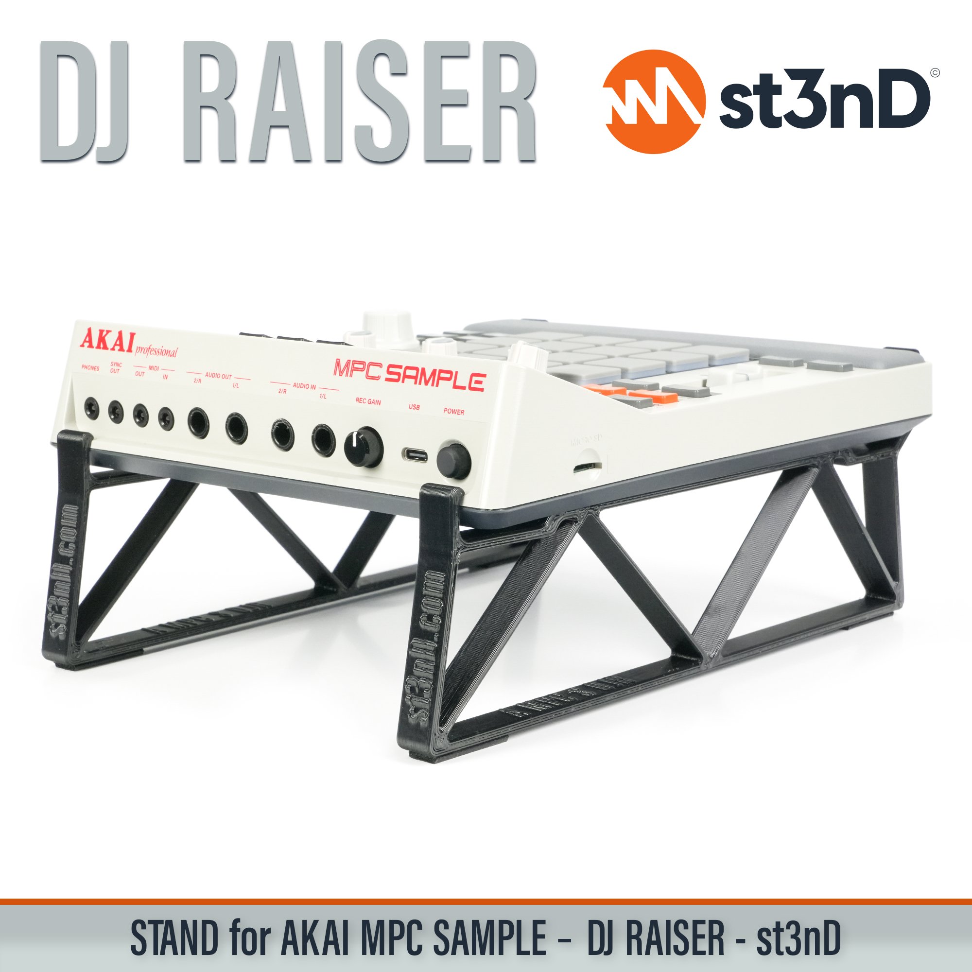 akai akai mpc akai mpc sample desktop portable raised sample st3nD stable stand strong sturdy synth tilted dj raiser dj riser elevated