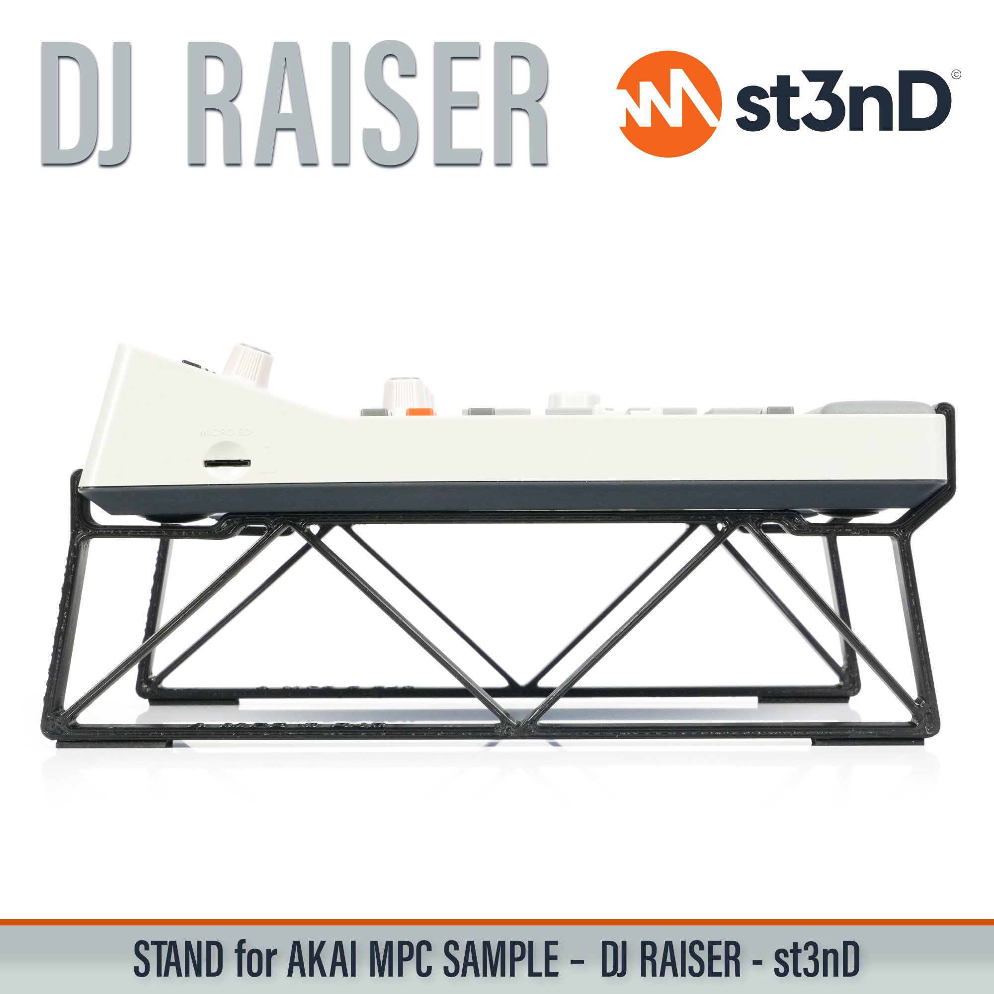 akai akai mpc akai mpc sample desktop portable raised sample st3nD stable stand strong sturdy synth tilted dj raiser dj riser elevated