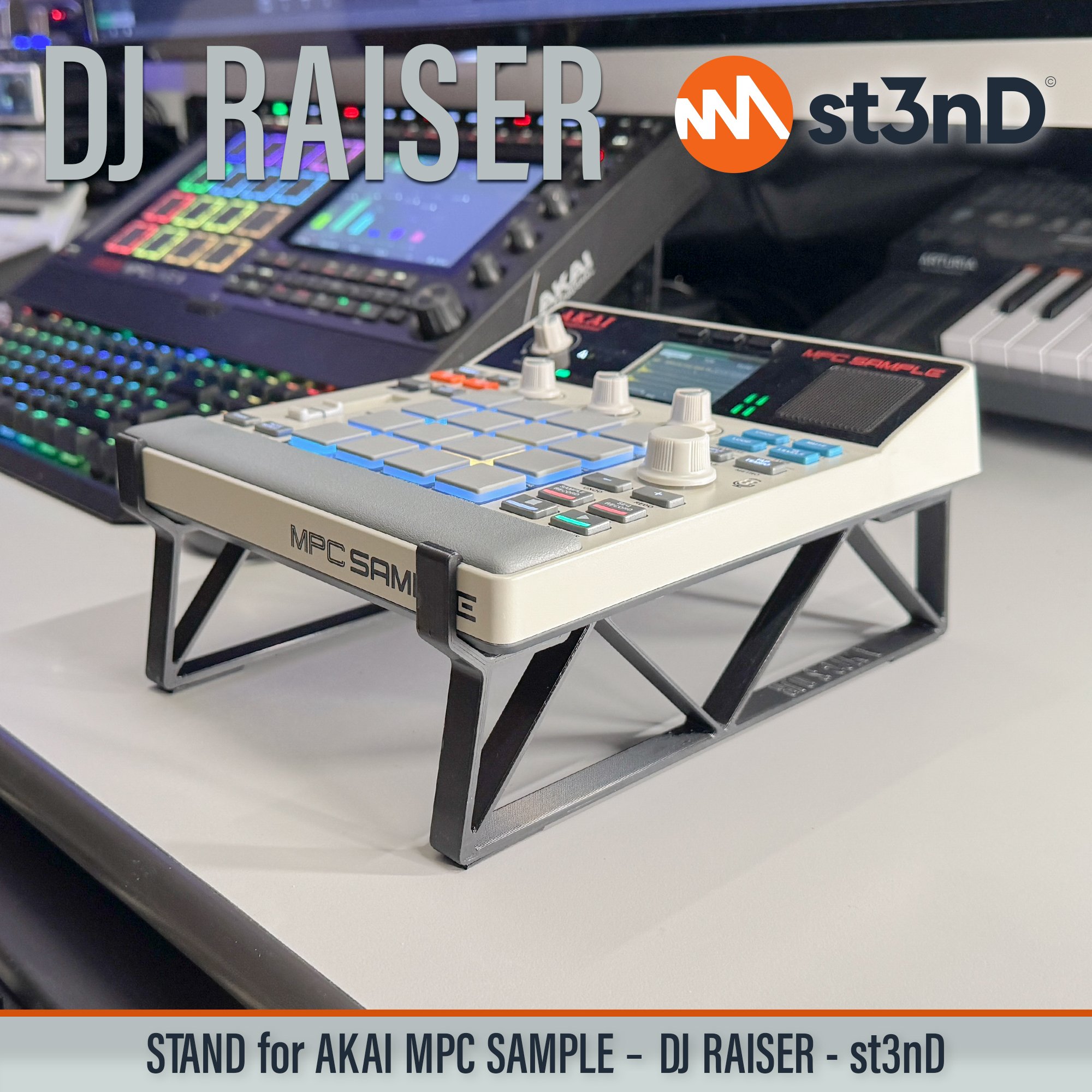 akai akai mpc akai mpc sample desktop portable raised sample st3nD stable stand strong sturdy synth tilted dj raiser dj riser elevated