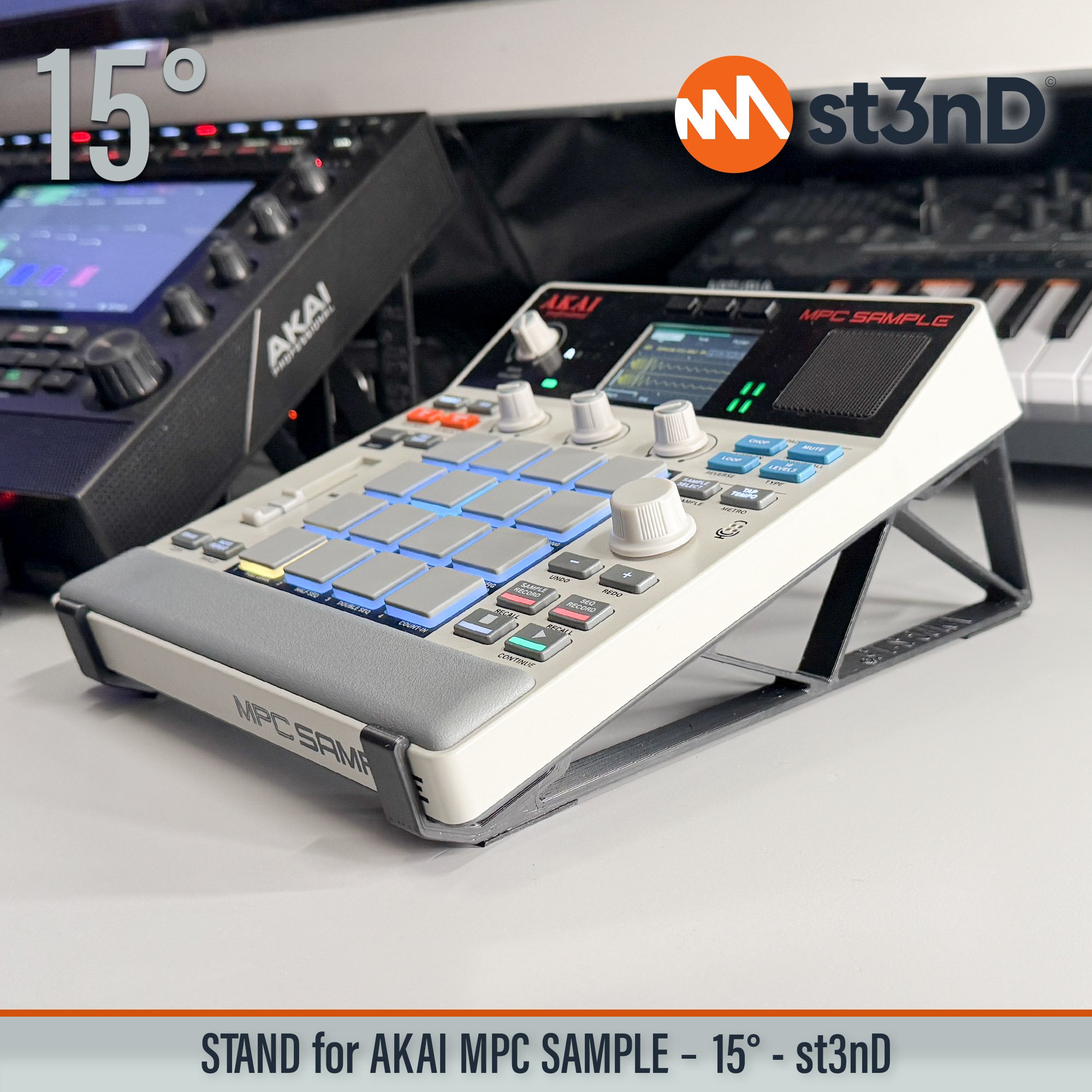 desktop portable st3nD stable stand strong sturdy synth tilted akai akai mpc akai mpc sample sample