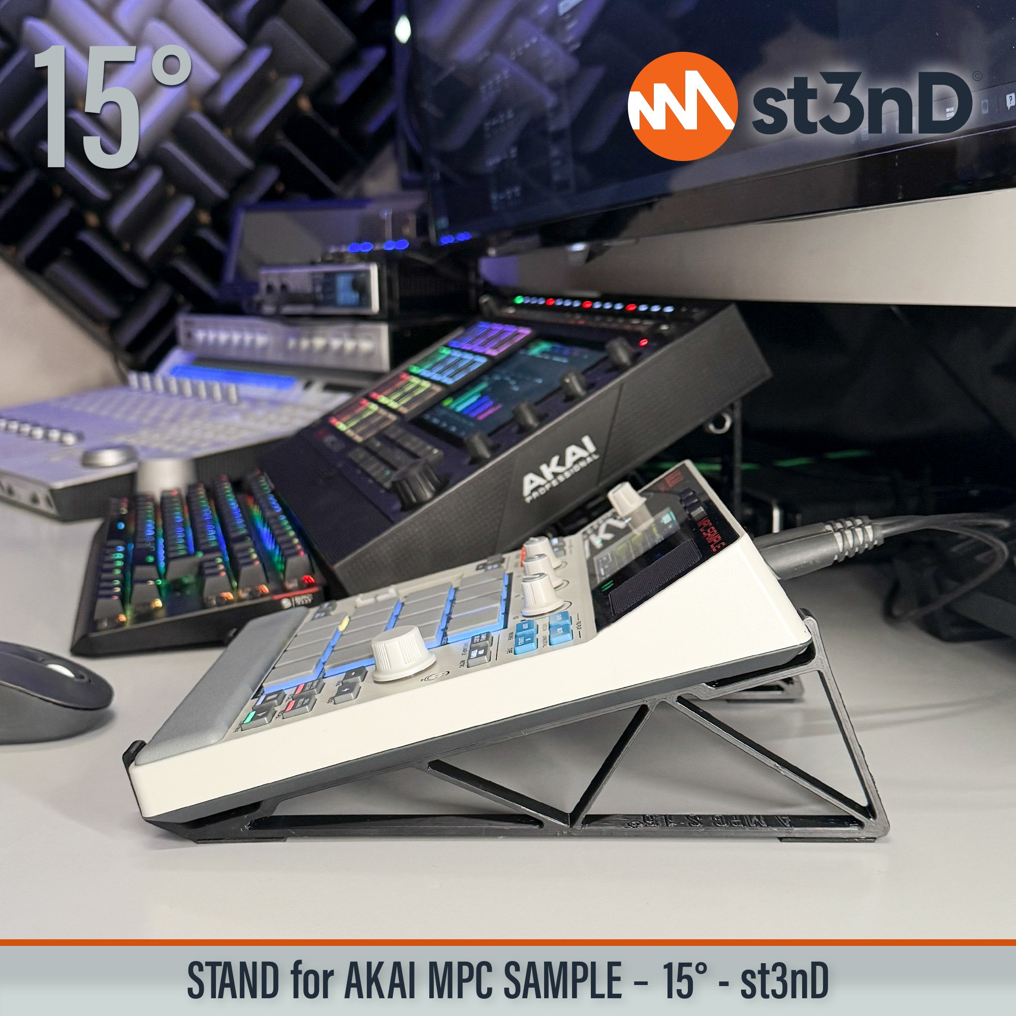 desktop portable st3nD stable stand strong sturdy synth tilted akai akai mpc akai mpc sample sample
