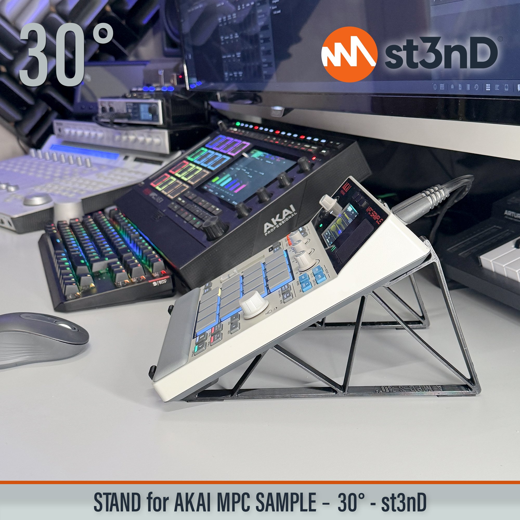 akai akai mpc akai mpc sample desktop portable sample st3nD stable stand strong sturdy synth tilted