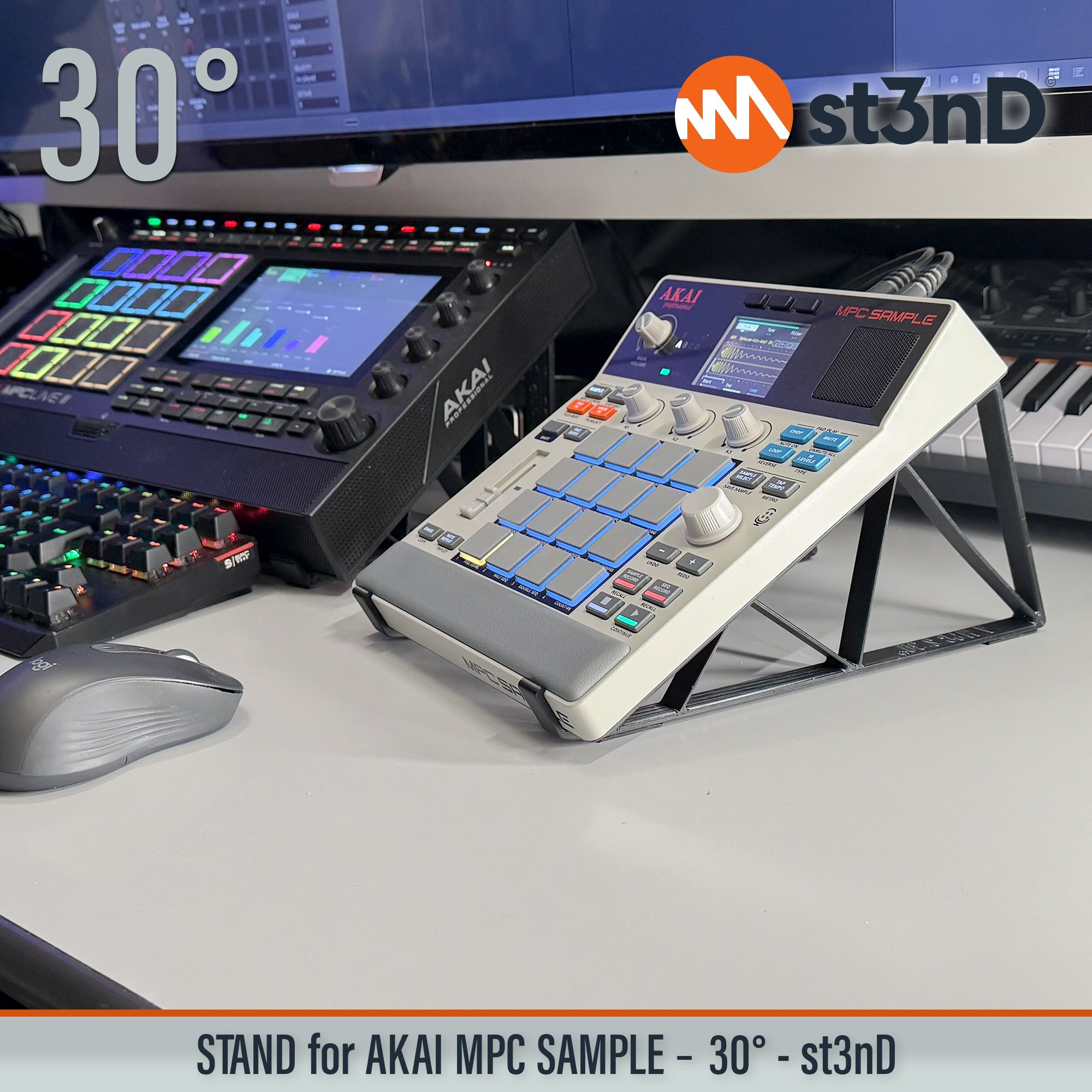 akai akai mpc akai mpc sample desktop portable sample st3nD stable stand strong sturdy synth tilted