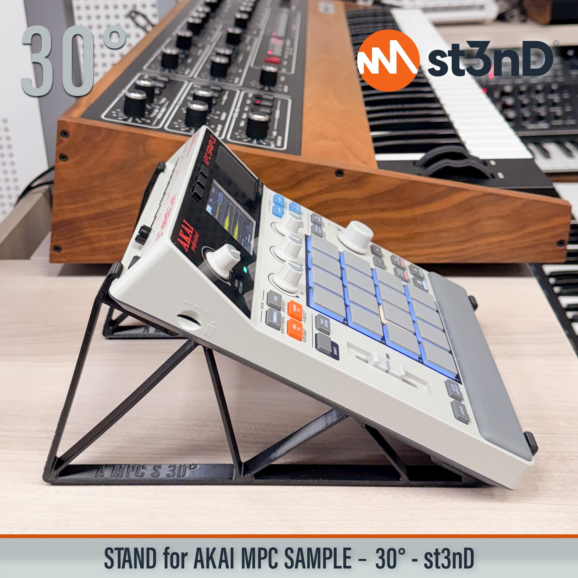 akai akai mpc akai mpc sample desktop portable sample st3nD stable stand strong sturdy synth tilted