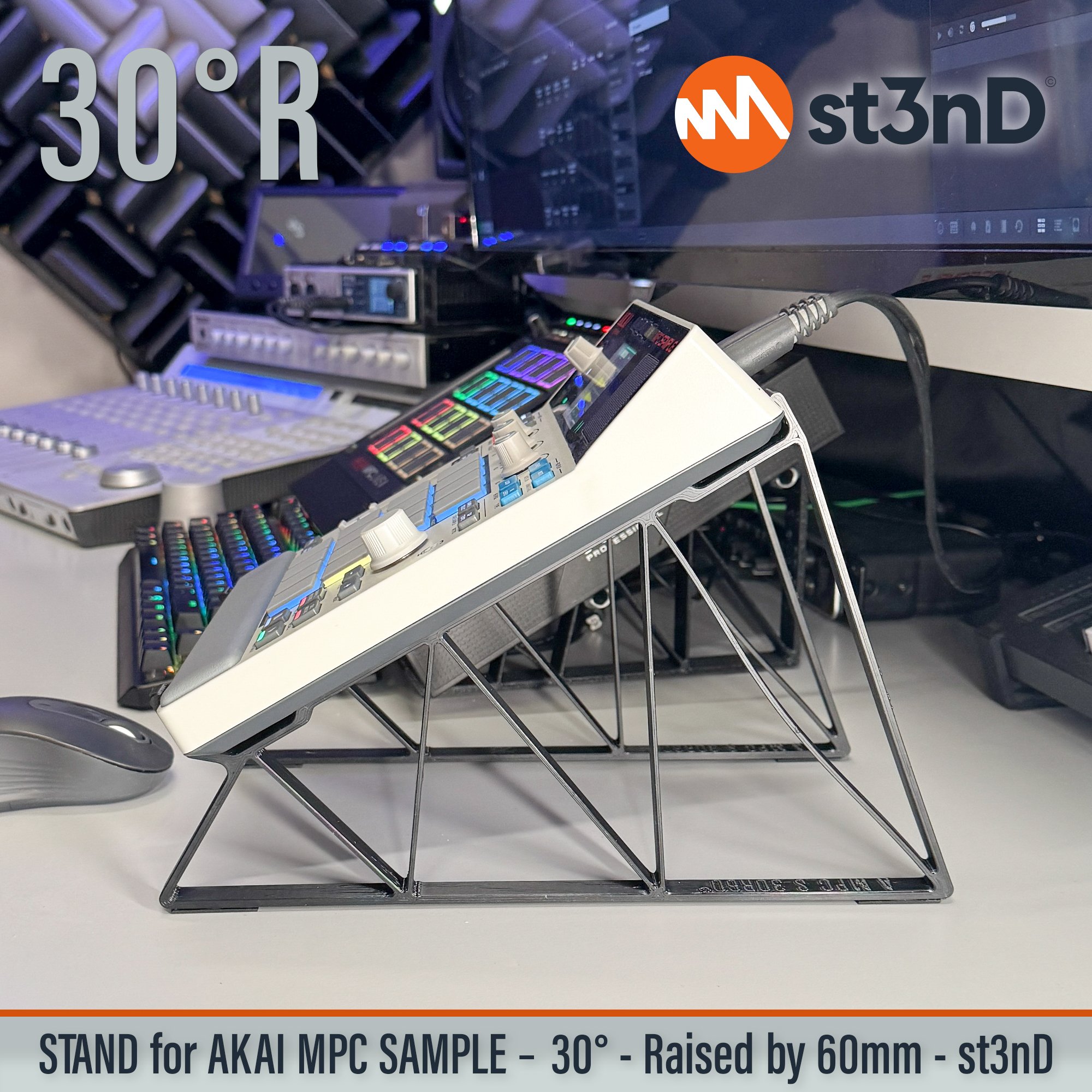 akai akai mpc akai mpc sample desktop portable sample st3nD stable stand strong sturdy synth tilted raised