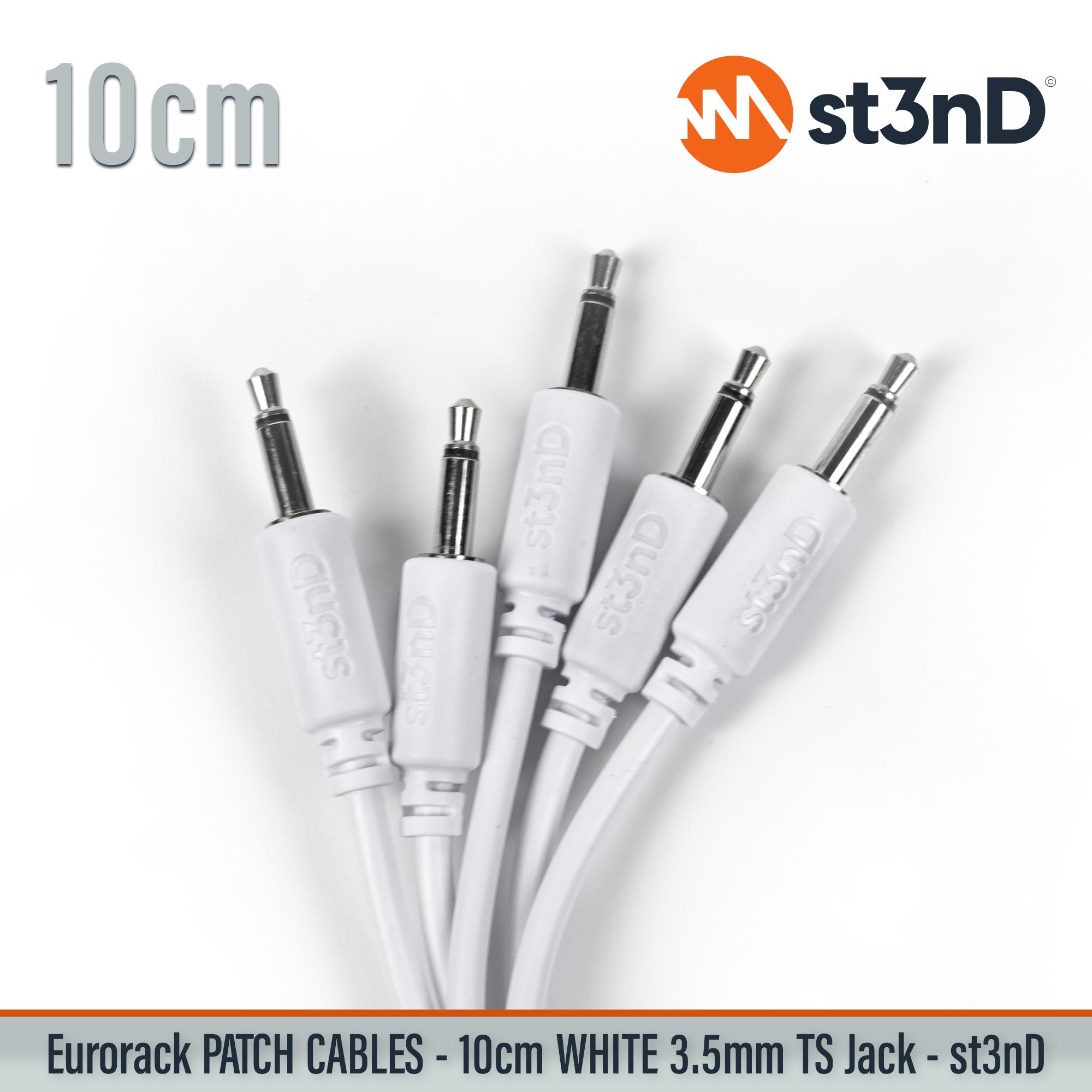 short modular eurorack patch cable 3.5mm mono jack 10cm long white color eurorack cable holder semimodular modular copper patch cable pvc patch cable short patch cable synth accessory