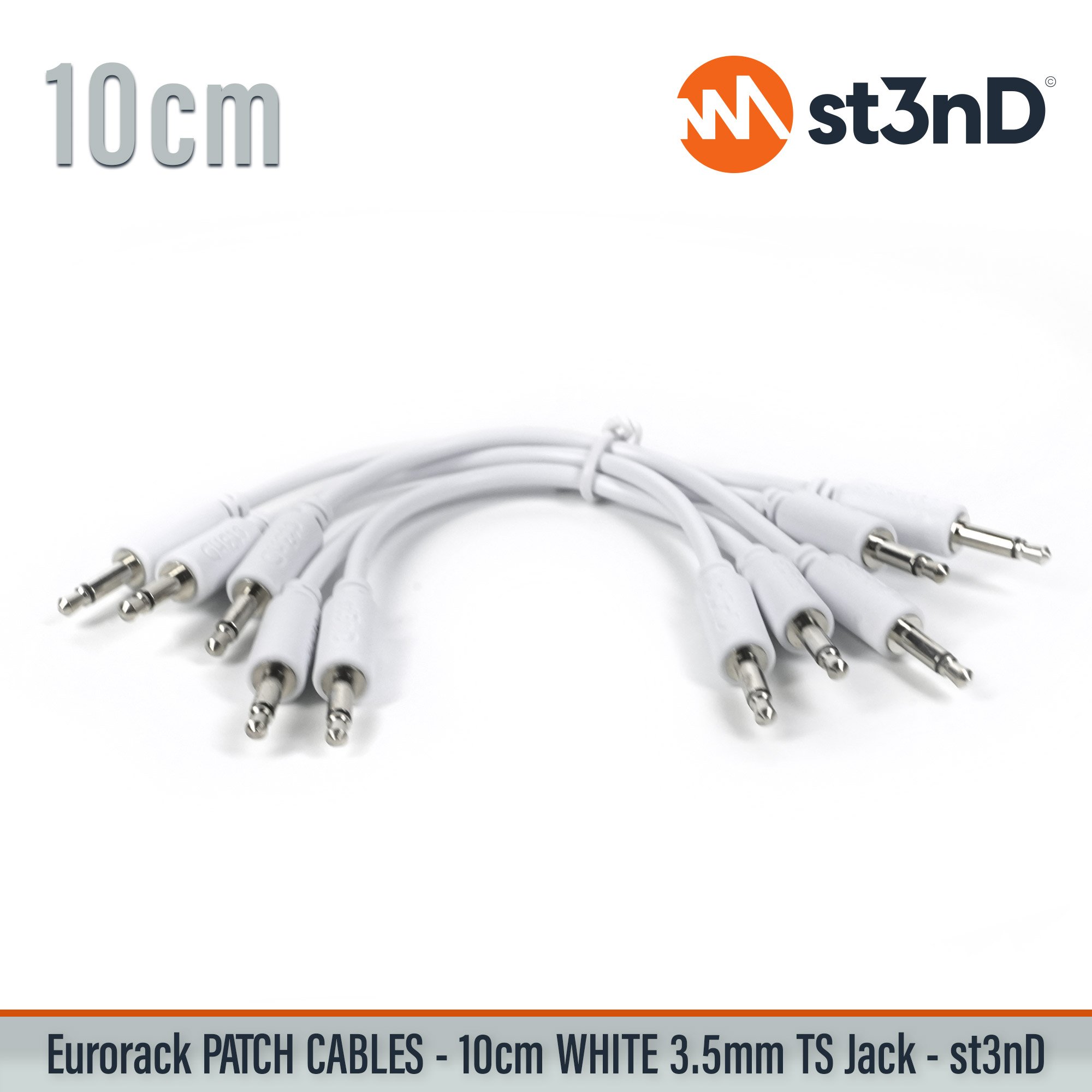 short modular eurorack patch cable 3.5mm mono jack 10cm long white color eurorack cable holder semimodular modular copper patch cable pvc patch cable short patch cable synth accessory