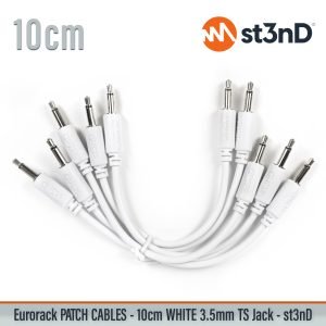 short modular eurorack patch cable 3.5mm mono jack 10cm long white color eurorack cable holder semimodular modular copper patch cable pvc patch cable short patch cable synth accessory