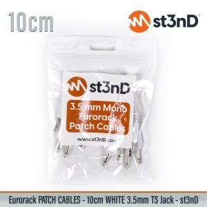 short modular eurorack patch cable 3.5mm mono jack 10cm long white color eurorack cable holder semimodular modular copper patch cable pvc patch cable short patch cable synth accessory