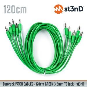 short modular eurorack patch cable 3.5mm mono jack 120cm long green color eurorack cable holder semimodular modular copper patch cable pvc patch cable short patch cable synth accessory