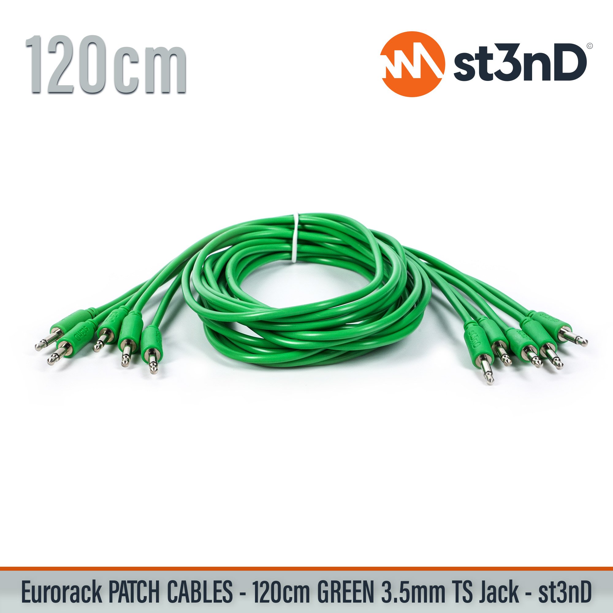 short modular eurorack patch cable 3.5mm mono jack 120cm long green color eurorack cable holder semimodular modular copper patch cable pvc patch cable short patch cable synth accessory