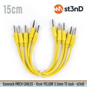 short modular eurorack patch cable 3.5mm mono jack 15cm long yellow color eurorack cable holder semimodular modular copper patch cable pvc patch cable short patch cable synth accessory