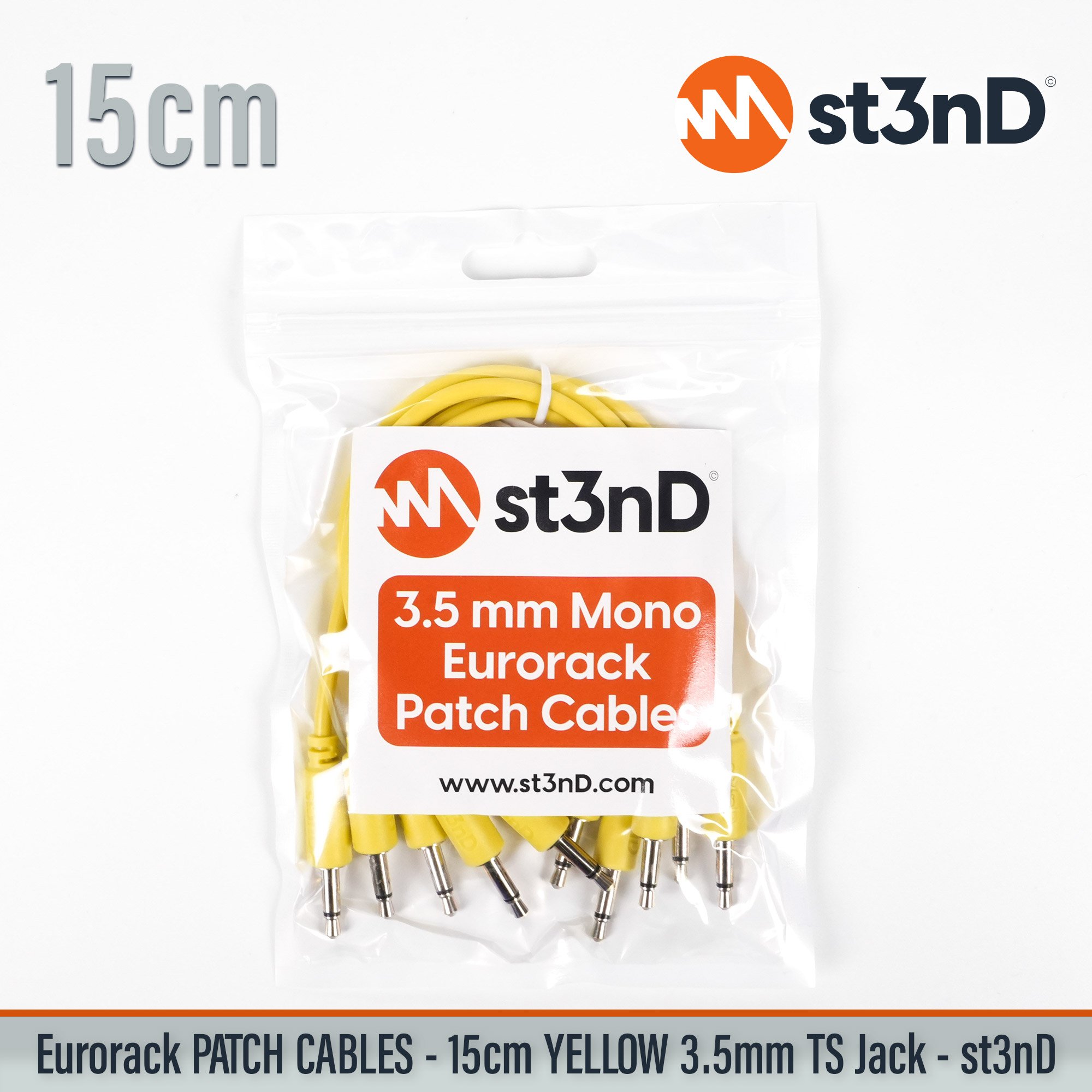 short modular eurorack patch cable 3.5mm mono jack 15cm long yellow color eurorack cable holder semimodular modular copper patch cable pvc patch cable short patch cable synth accessory