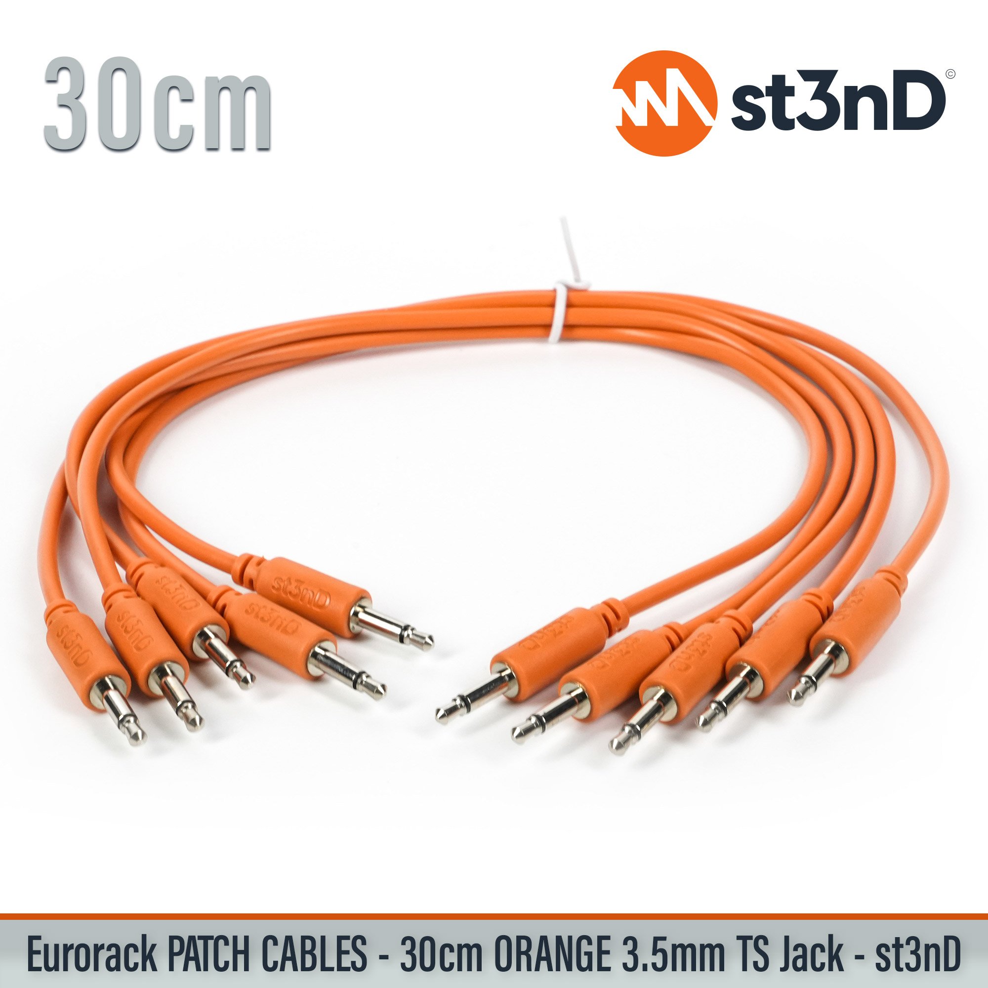 short modular eurorack patch cable 3.5mm mono jack 30cm long orange color eurorack cable holder semimodular modular copper patch cable pvc patch cable short patch cable synth accessory
