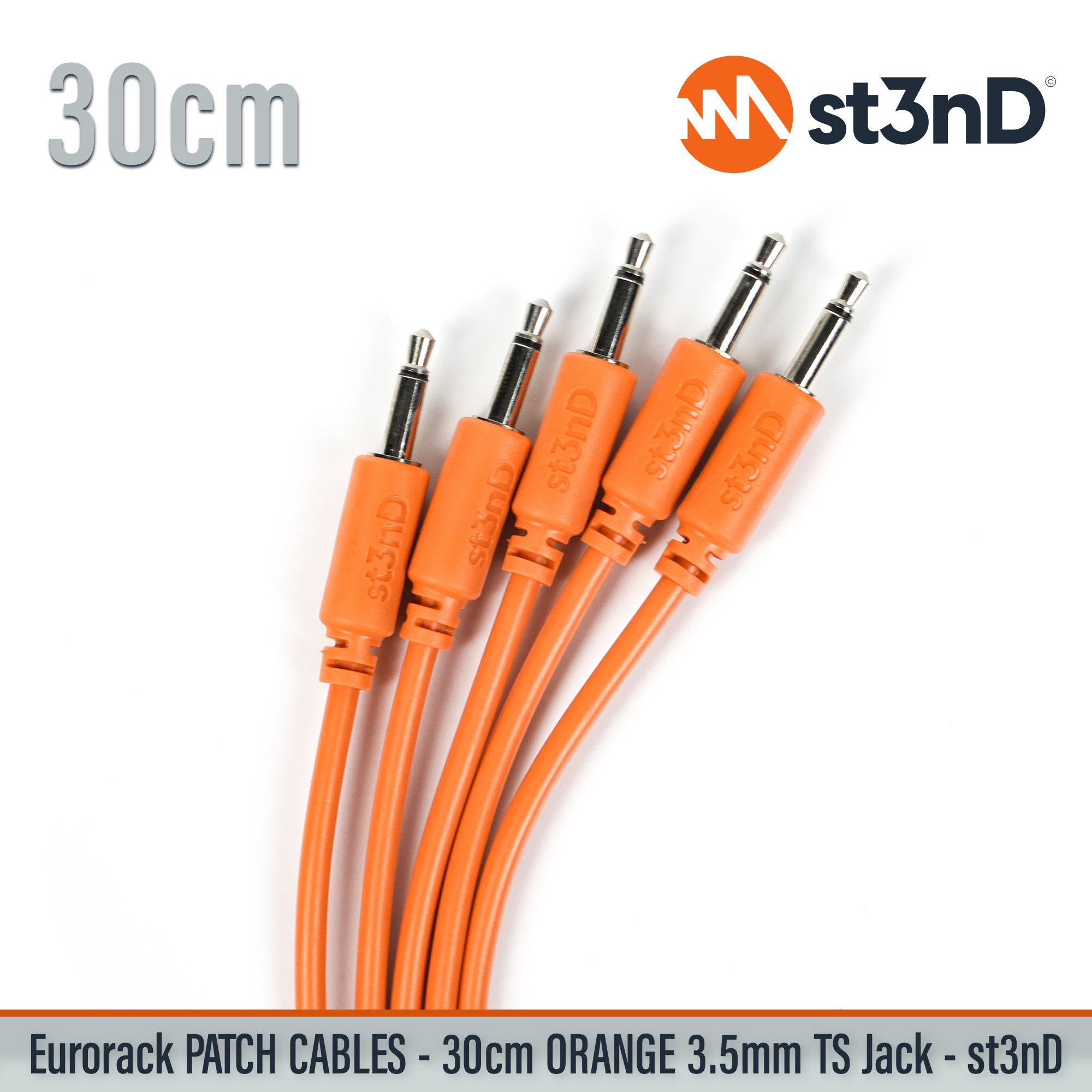 short modular eurorack patch cable 3.5mm mono jack 30cm long orange color eurorack cable holder semimodular modular copper patch cable pvc patch cable short patch cable synth accessory