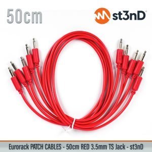short modular eurorack patch cable 3.5mm mono jack 50cm long red color eurorack cable holder semimodular modular copper patch cable pvc patch cable short patch cable synth accessory