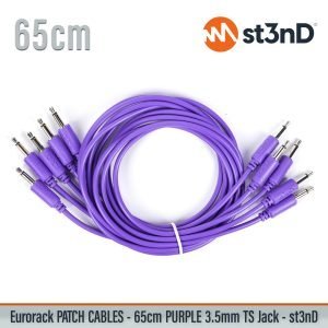 short modular eurorack patch cable 3.5mm mono jack 65cm long purple color eurorack cable holder semimodular modular copper patch cable pvc patch cable short patch cable synth accessory