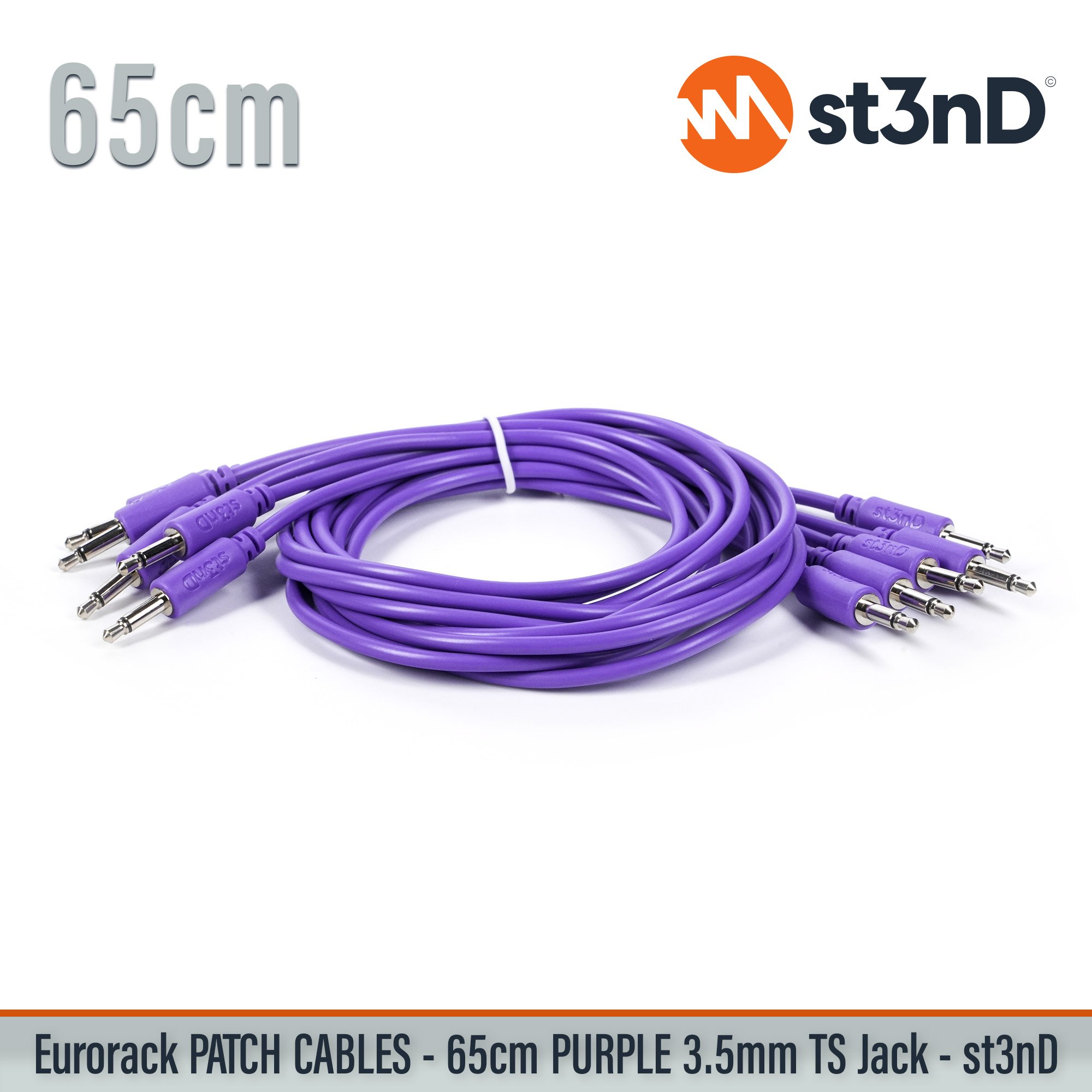 short modular eurorack patch cable 3.5mm mono jack 65cm long purple color eurorack cable holder semimodular modular copper patch cable pvc patch cable short patch cable synth accessory