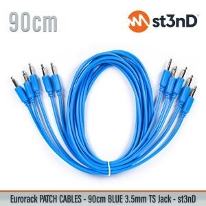 short modular eurorack patch cable 3.5mm mono jack 90cm long blue color eurorack cable holder semimodular modular copper patch cable pvc patch cable short patch cable synth accessory
