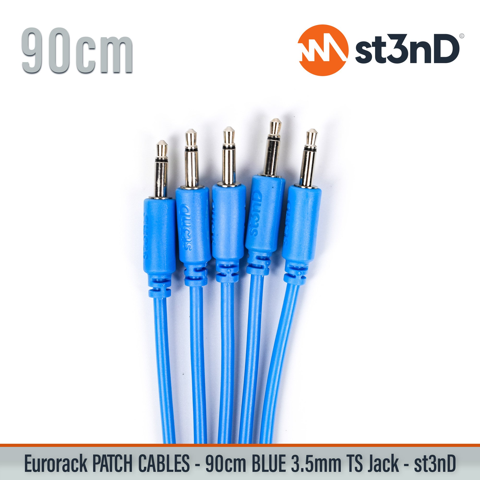short modular eurorack patch cable 3.5mm mono jack 90cm long blue color eurorack cable holder semimodular modular copper patch cable pvc patch cable short patch cable synth accessory