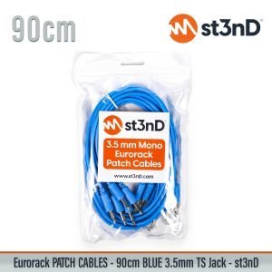 short modular eurorack patch cable 3.5mm mono jack 90cm long blue color eurorack cable holder semimodular modular copper patch cable pvc patch cable short patch cable synth accessory