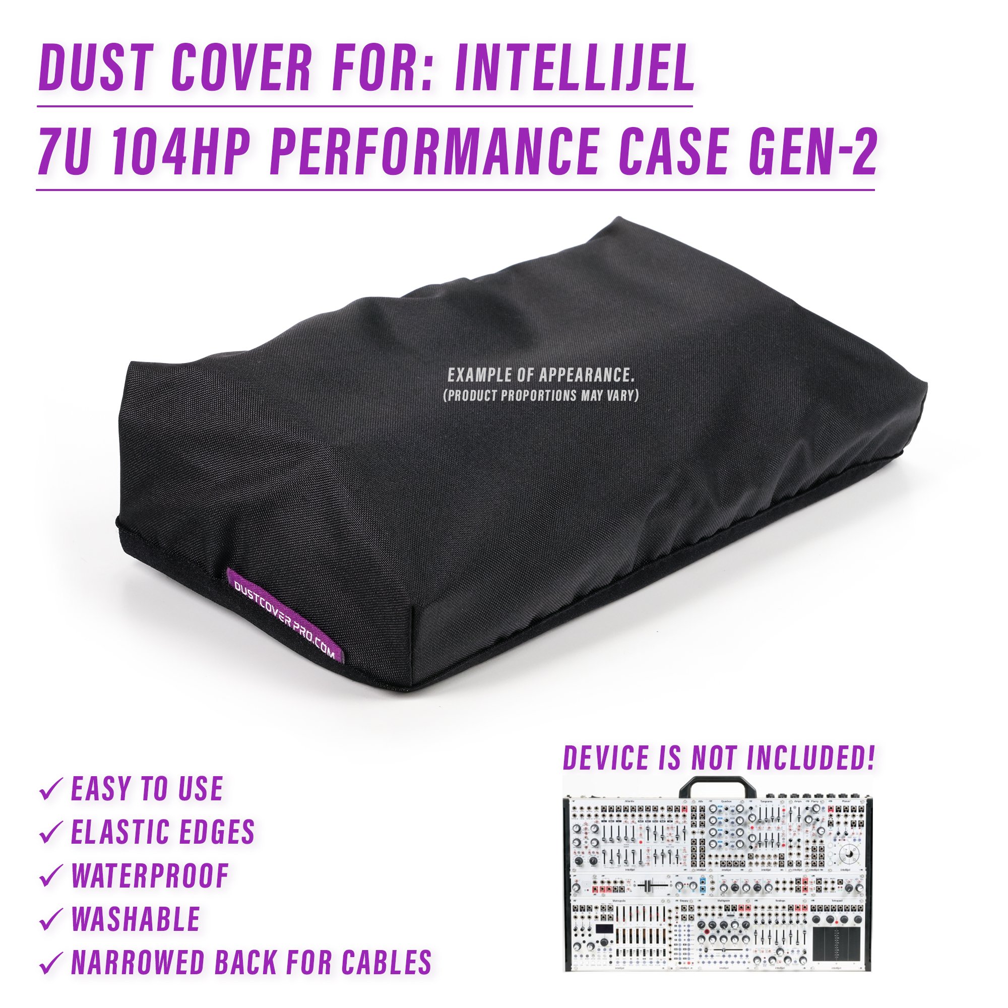Home 13 dust cover dustcover dustcoverpro elastic synth protection synth protection resistant water resistant waterproof intellijel 7U modular 104hp performance case gen2